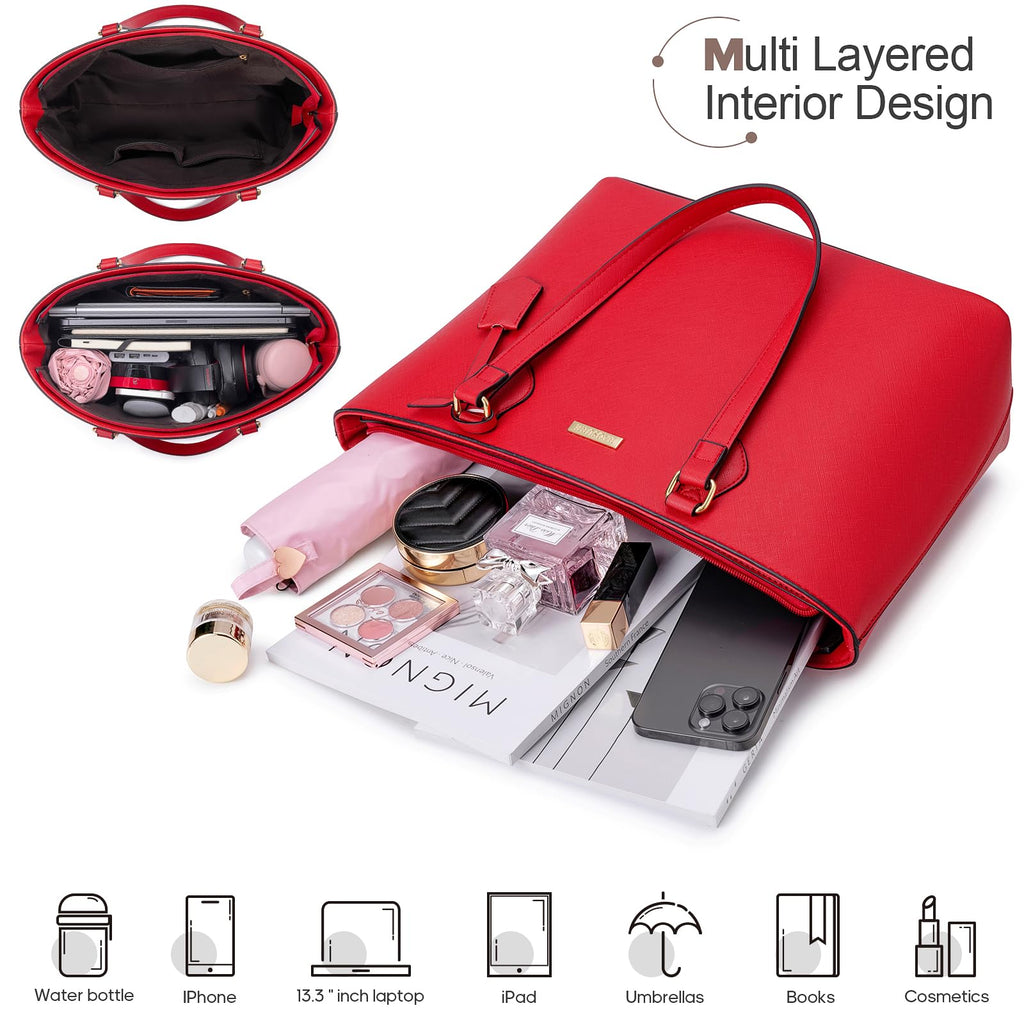 4PCS Women Fashion Handbags Purses Wallet Shoulder Bags Casual Tote Bag Crossbody Bags, Handbag Set Gift for Ladies Girls