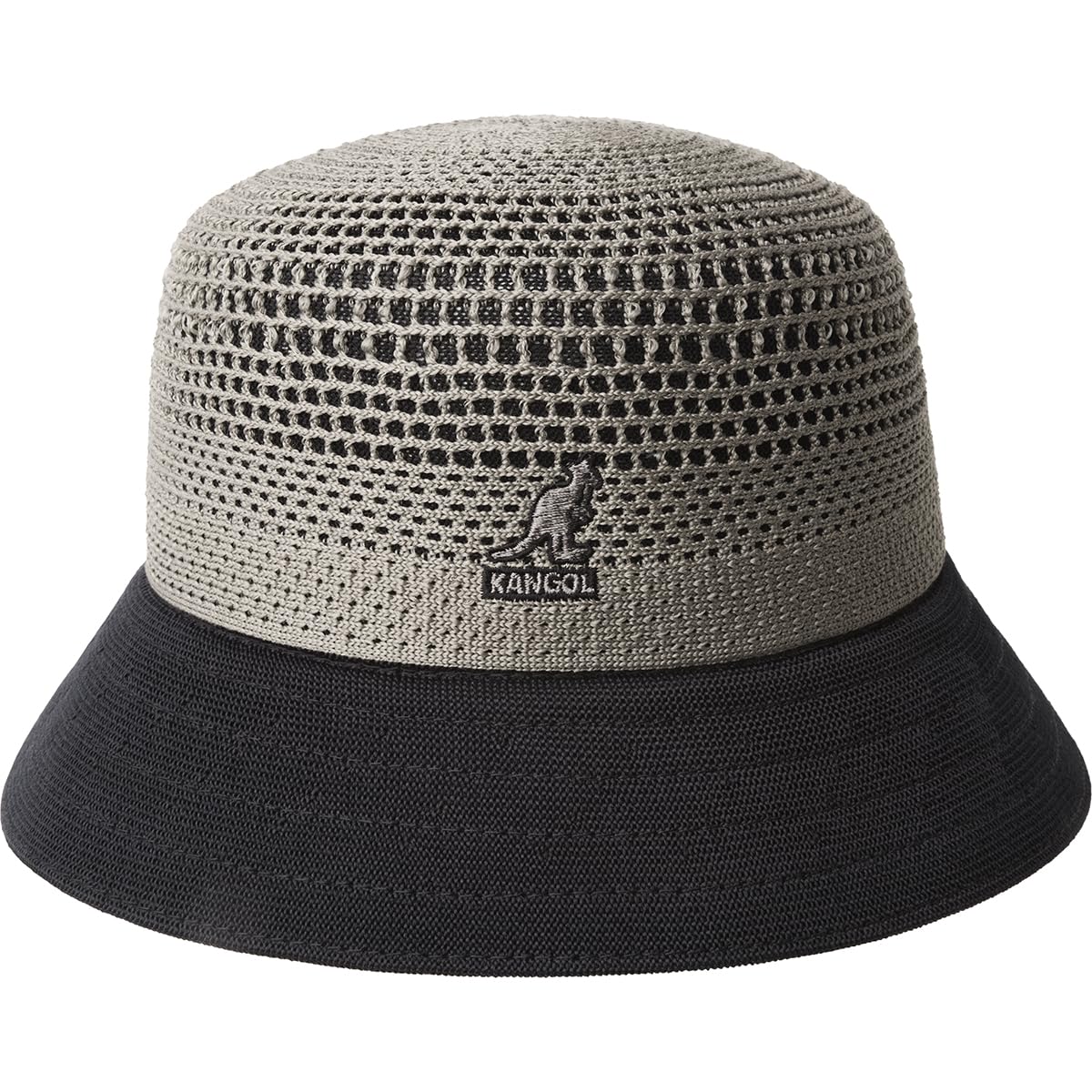 Kangol Double Mesh Lahinch - Warm Grey/Black/XL Bucket Hat