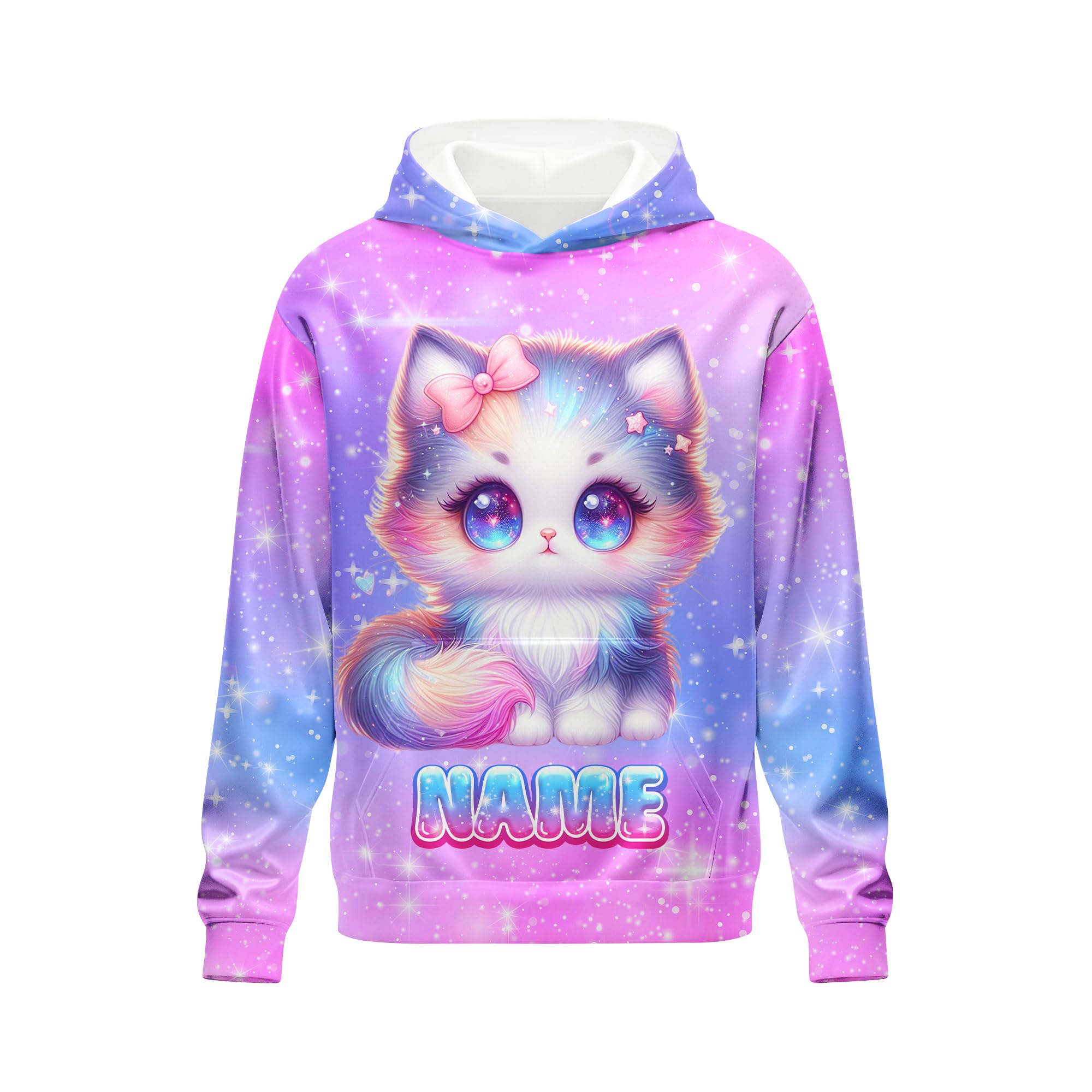 Girls Hoodies - Personalized Pullover with Pocket for Kids Teens - Graphic Hooded Sweatshirts Gifts for Youth