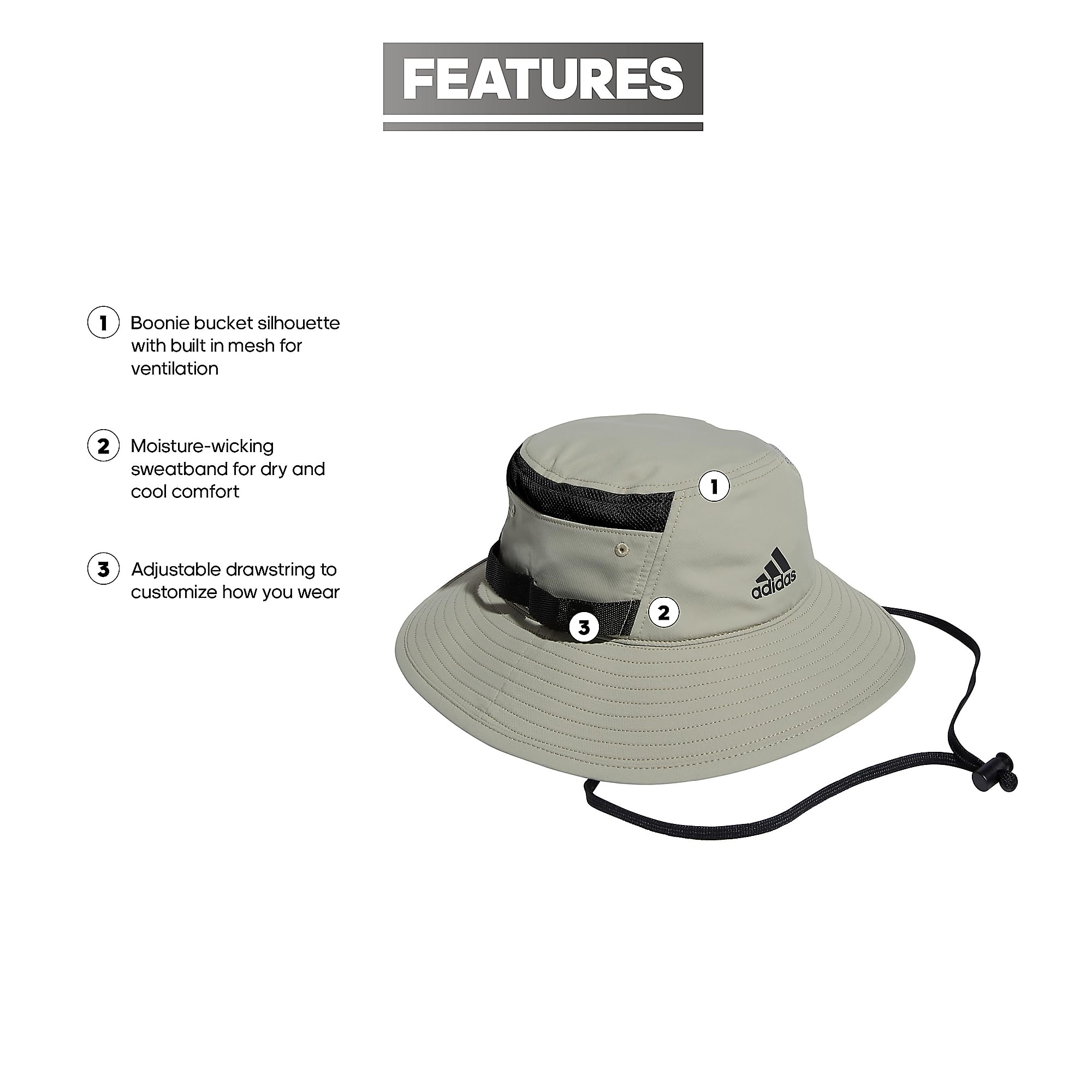 Adidas Mens Victory Bucket Hat for Men – Athletic Sun Cap for Outdoors