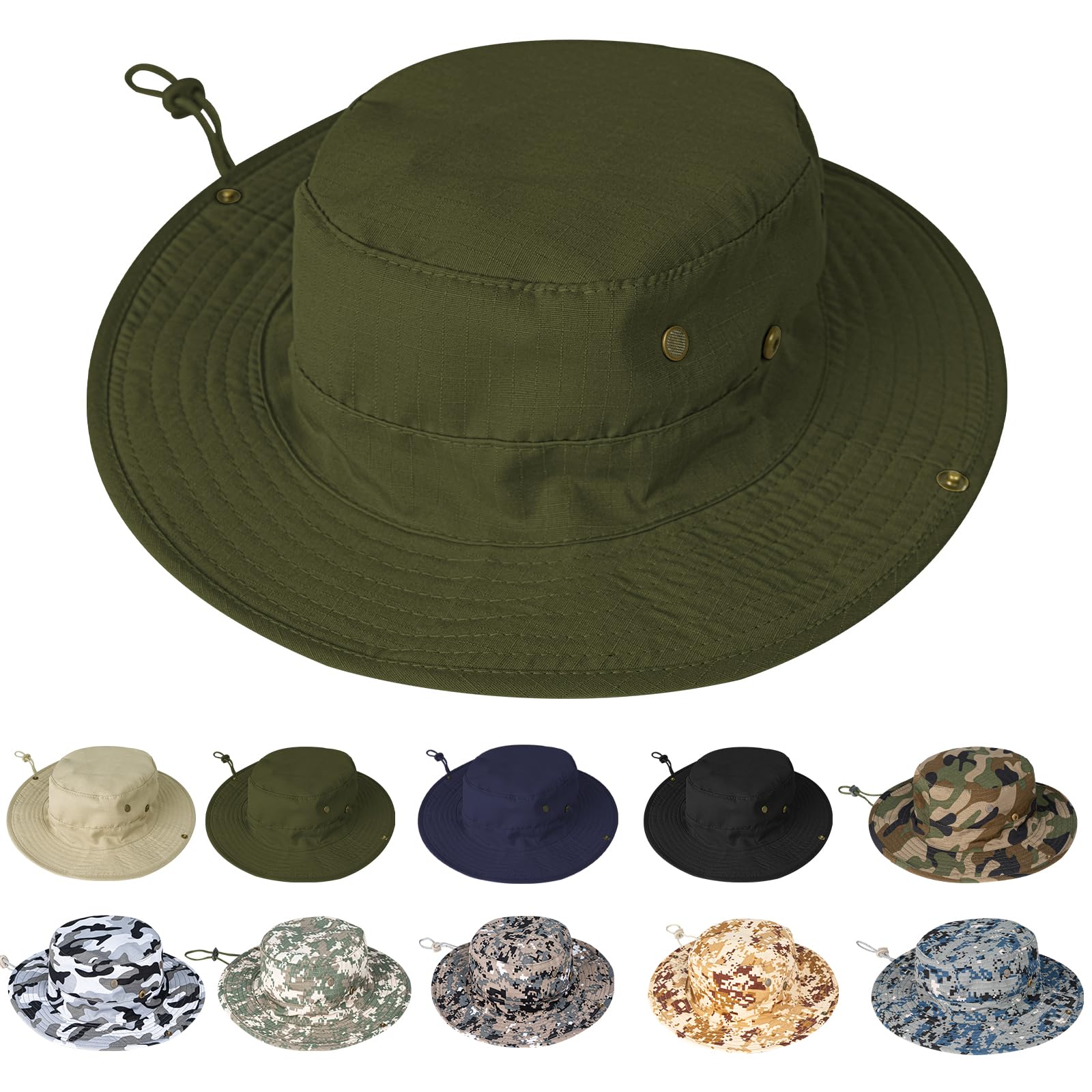 Sun Hats for Men Women Boonie Hat Foldable Fishing Hat UPF 50+ Bucket Hat for Fishing Hiking Garden Safari Beach