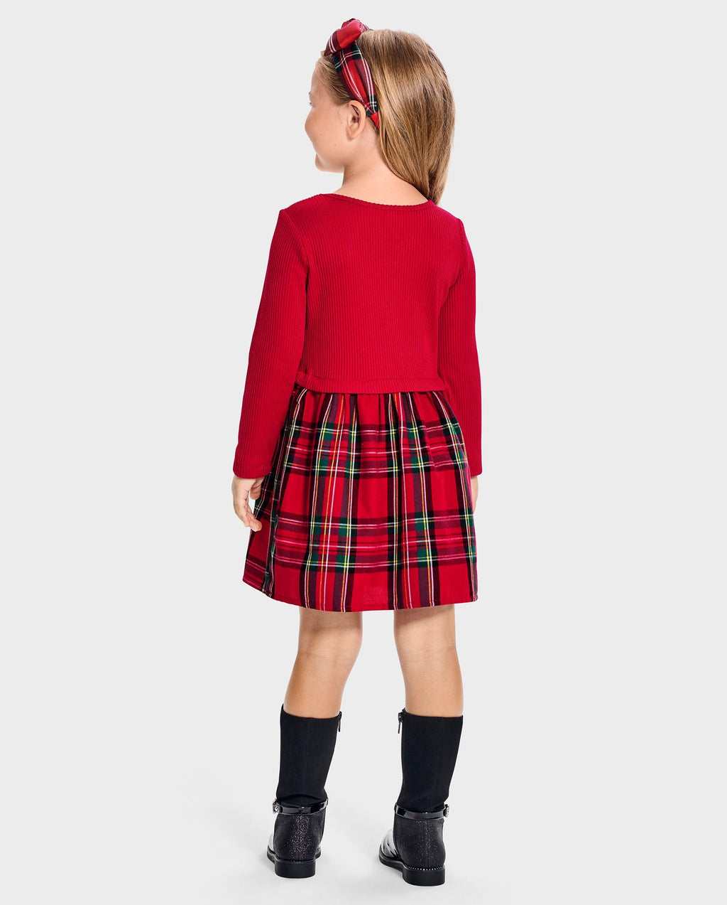 The Children's Place Baby Girls' Plaid Flannel Woven Tiered Dress