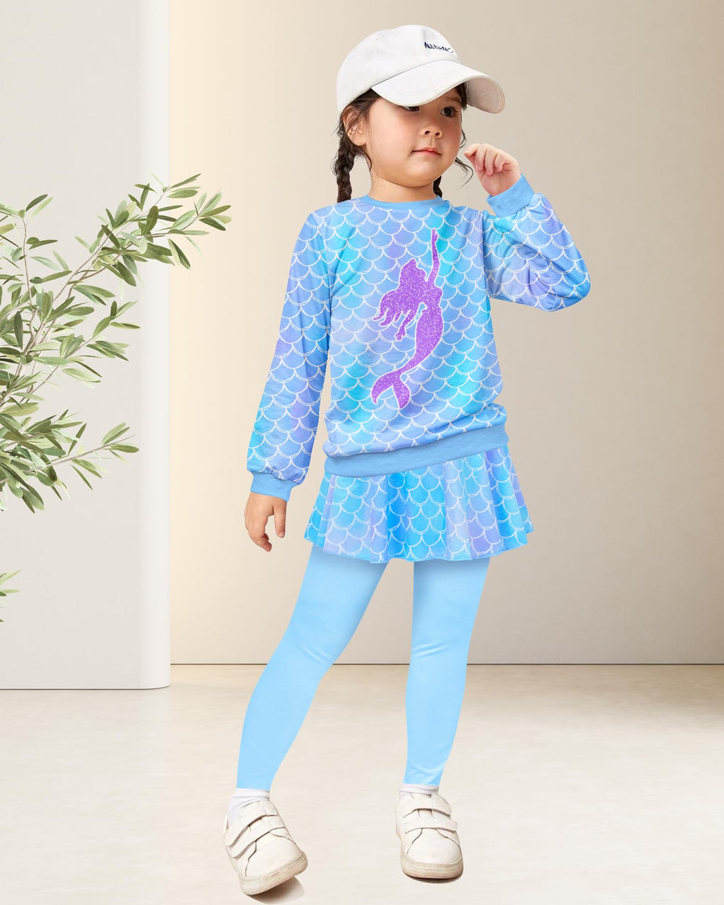 Toddler Kid Girl Clothing Set Outfit Long Sleeve Top, Unicorn Print Pantskirts Fall Winter Outfit Set