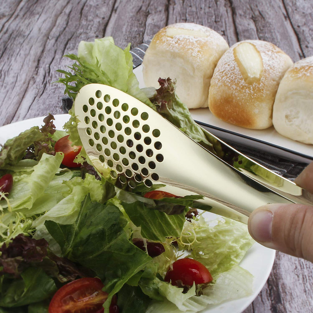 MSY BIGSUNNY 9 inch Buffet Tongs, Set of 2 Stainless Steel Food Serving Tongs