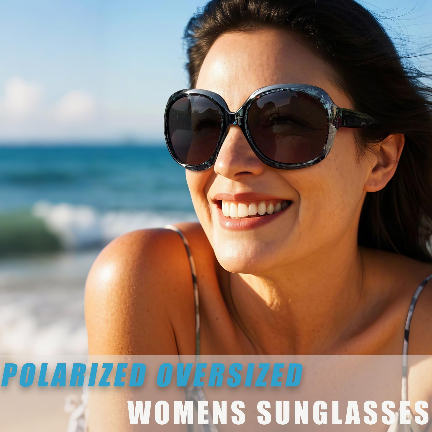 Joopin Oversized Sunglasses Womens Trendy Polarized Large Driving Sun Glasses Ladies UV Protective Big Sunnies Shades