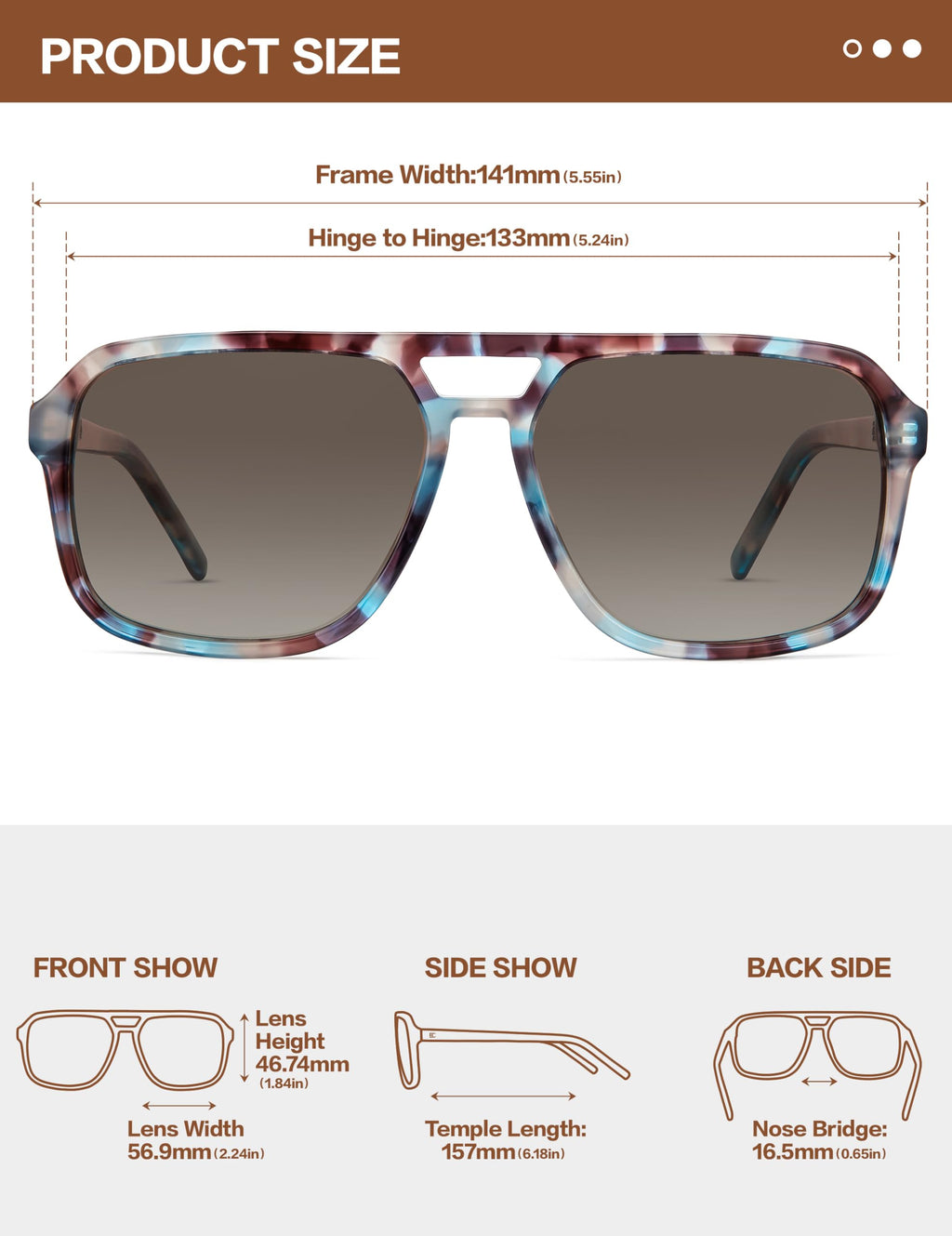 BIRCEN Women Polarized Acetate Sunglasses: Fashion Square Aviator Shades UV Protection for Trendy Laides Travel Beach Outdoor