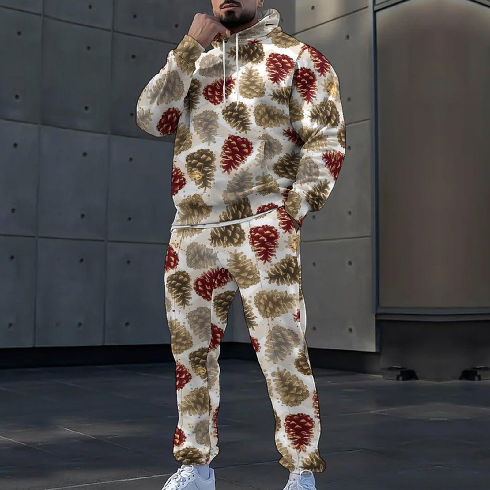 Men's Jogger Set 2 Piece Lounge Sweatshirt Sets Outfits Matching Sweatsuits Two Piece