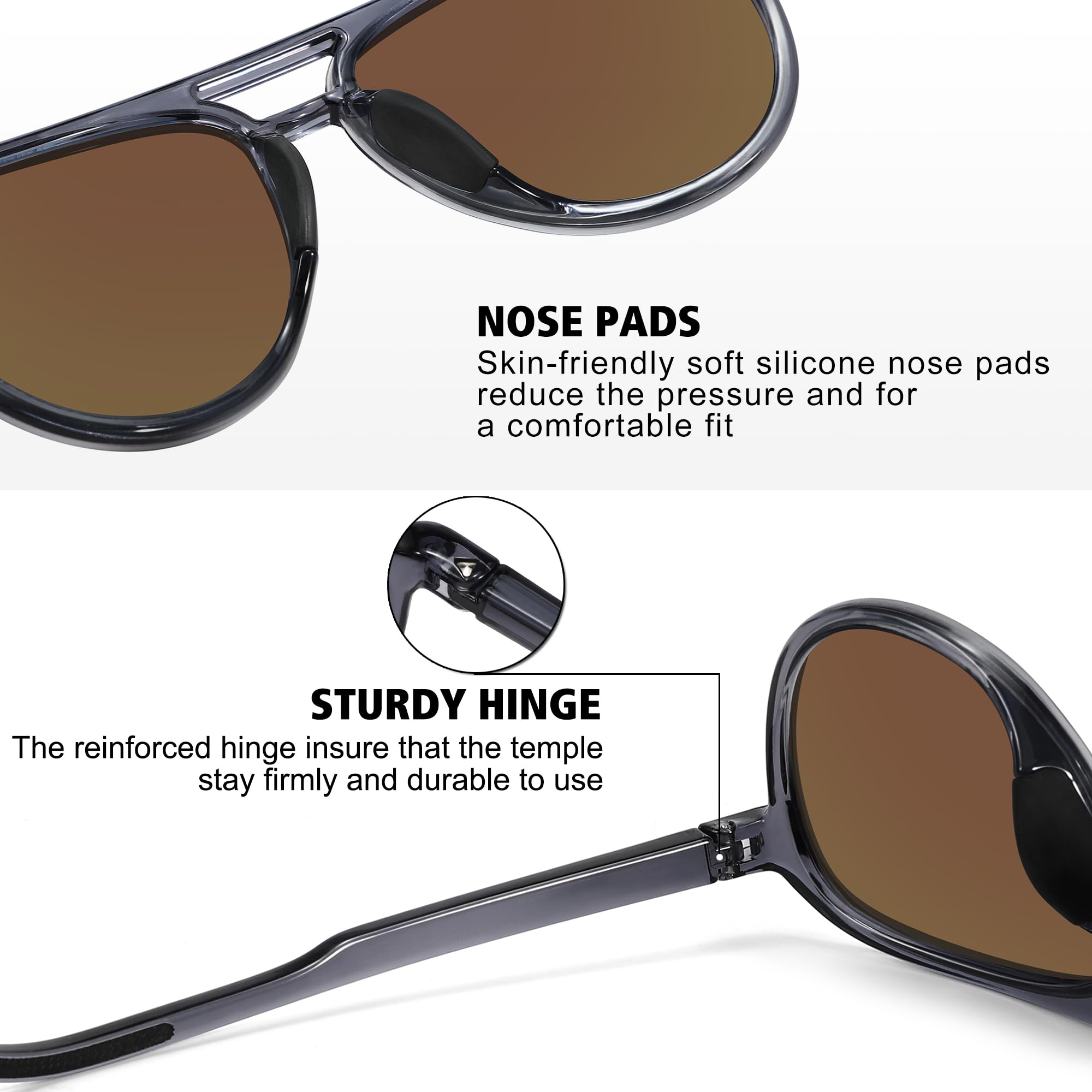 STORYCOAST Polarized Aviator Sunglasses for Men Women Classic Retro Aviators Sports Driving Running Sun Glasses