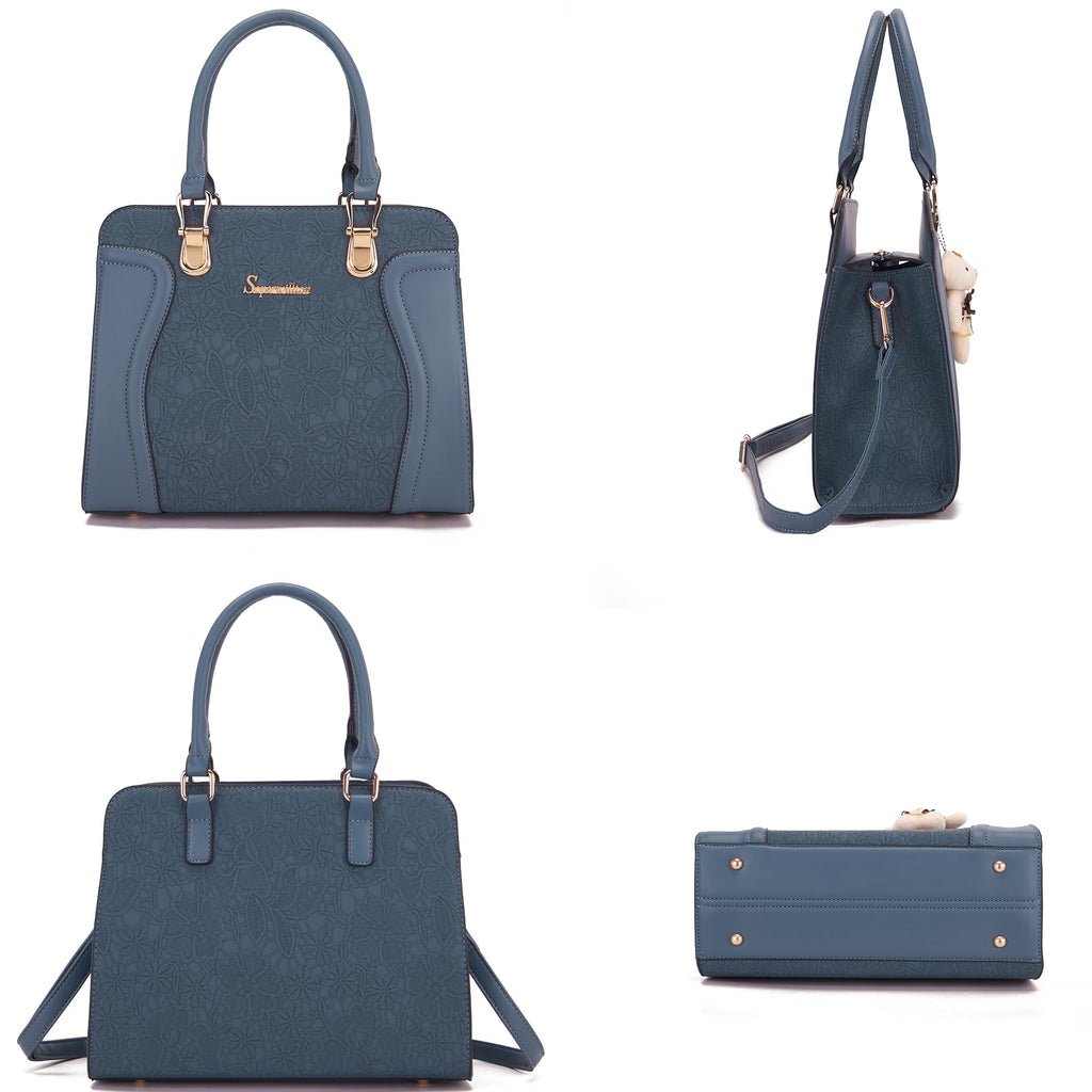 Women's Fashion Handbags Tote Bags Shoulder Bag Top Handle Satchel Purse Set 4pcs