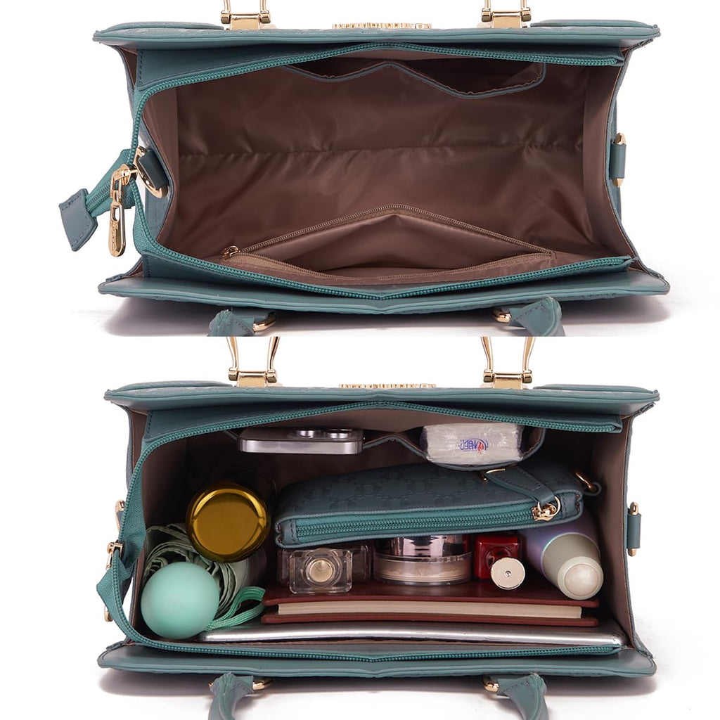 Women's Fashion Handbags Tote Bags Shoulder Bag Top Handle Satchel Purse Set 4pcs