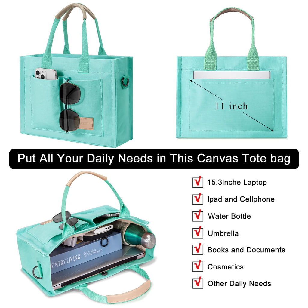 Tote Bags for Women Canvas Tote Purse Crossbody with Pockets Top Handle Shoulder Satchel Bag for Women