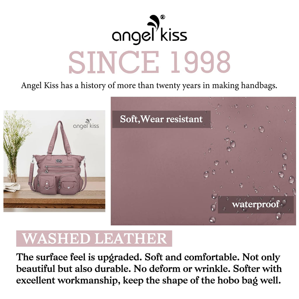 Angelkiss Purses and Handbag for Women Soft Leather Hobo Bags Satchel Shoulder Bags Ladies Tote Crossbody Bag
