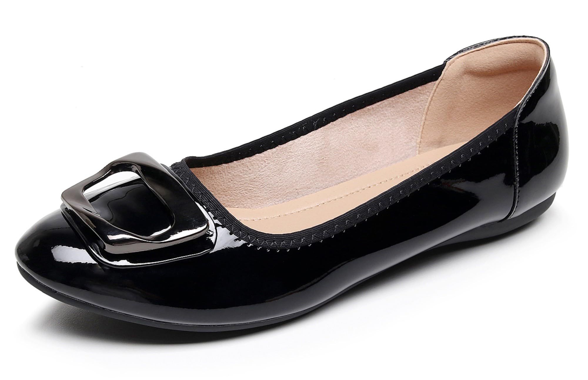 VenusCelia Women's Buckle Dance Flats Shoe