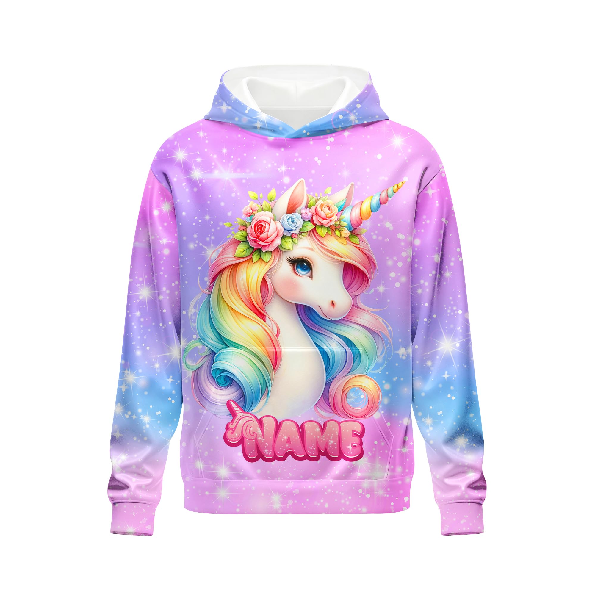 Girls Hoodies - Personalized Pullover with Pocket for Kids Teens - Graphic Hooded Sweatshirts Gifts for Youth