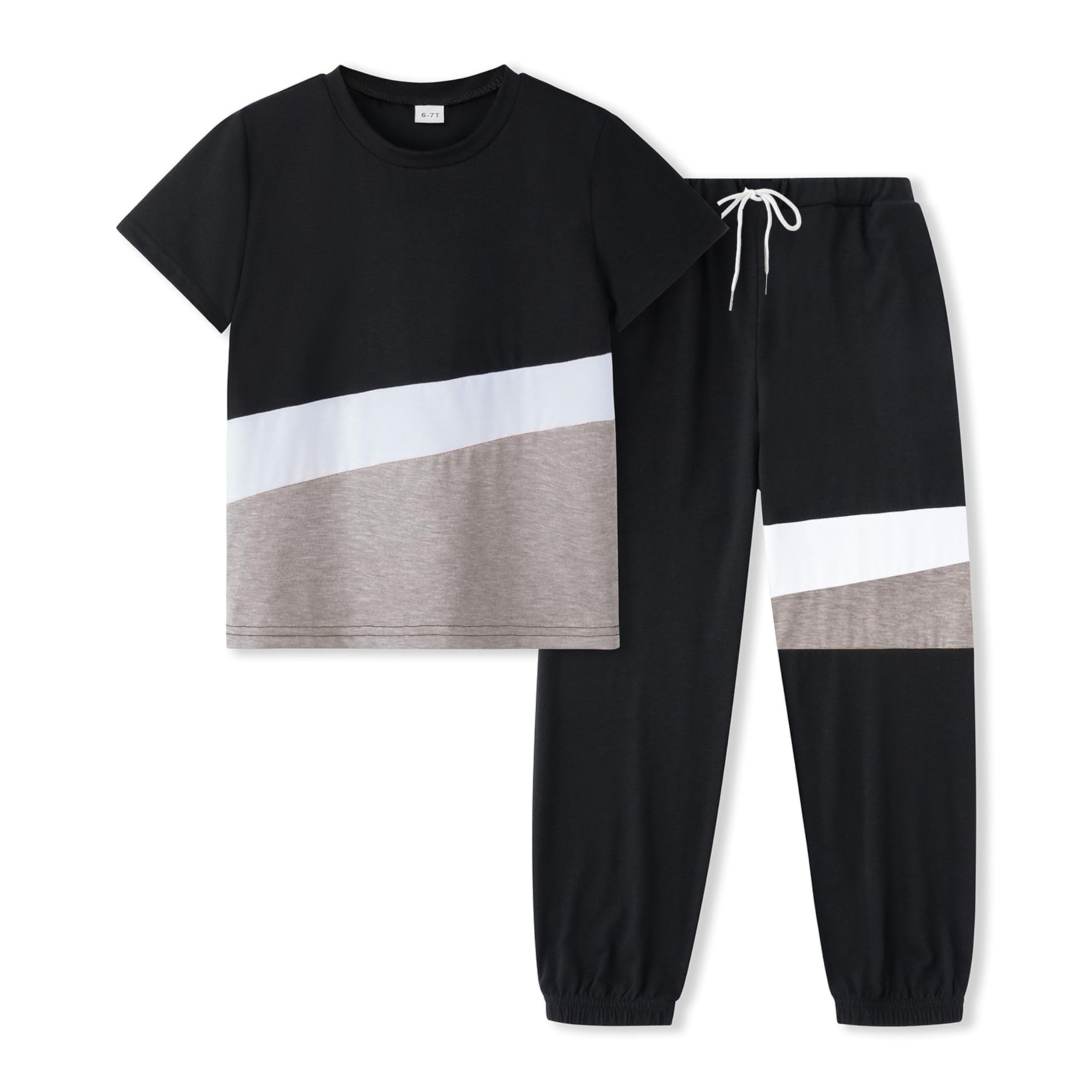 Boys Clothes Size 4-10 Years Short Sleeve T-Shirt & Pants 2-Piece Set Casual Boys Summer Fall Outfits Set