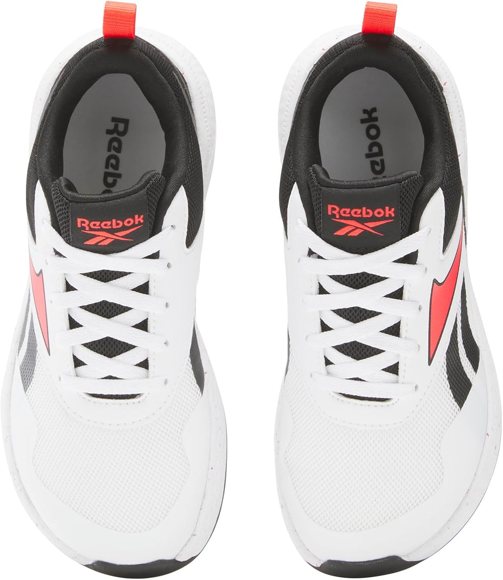 Reebok Kid's Nano Play Sneaker, Footwear White/Black/Energy Red, Big Kid 7