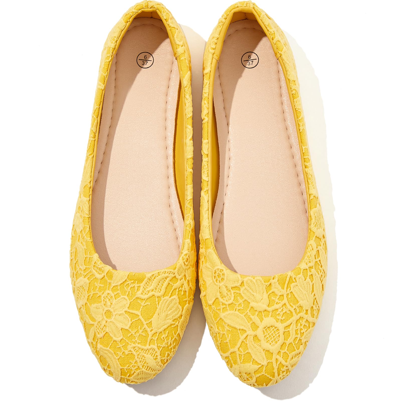 Dress Shoes for Women Round Toe Flats Shoes Lace Ballet Flats Dressy Comfortable Foldable Flats Low Heel