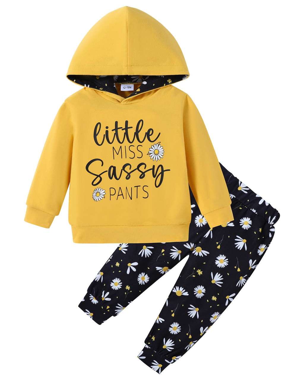 ZOEREA Toddler Girls Clothes Baby Outfits Letter Hoodie Sweatshirts Flower Sweatpants 2Pcs Tracksuit Fall Winter Clothing
