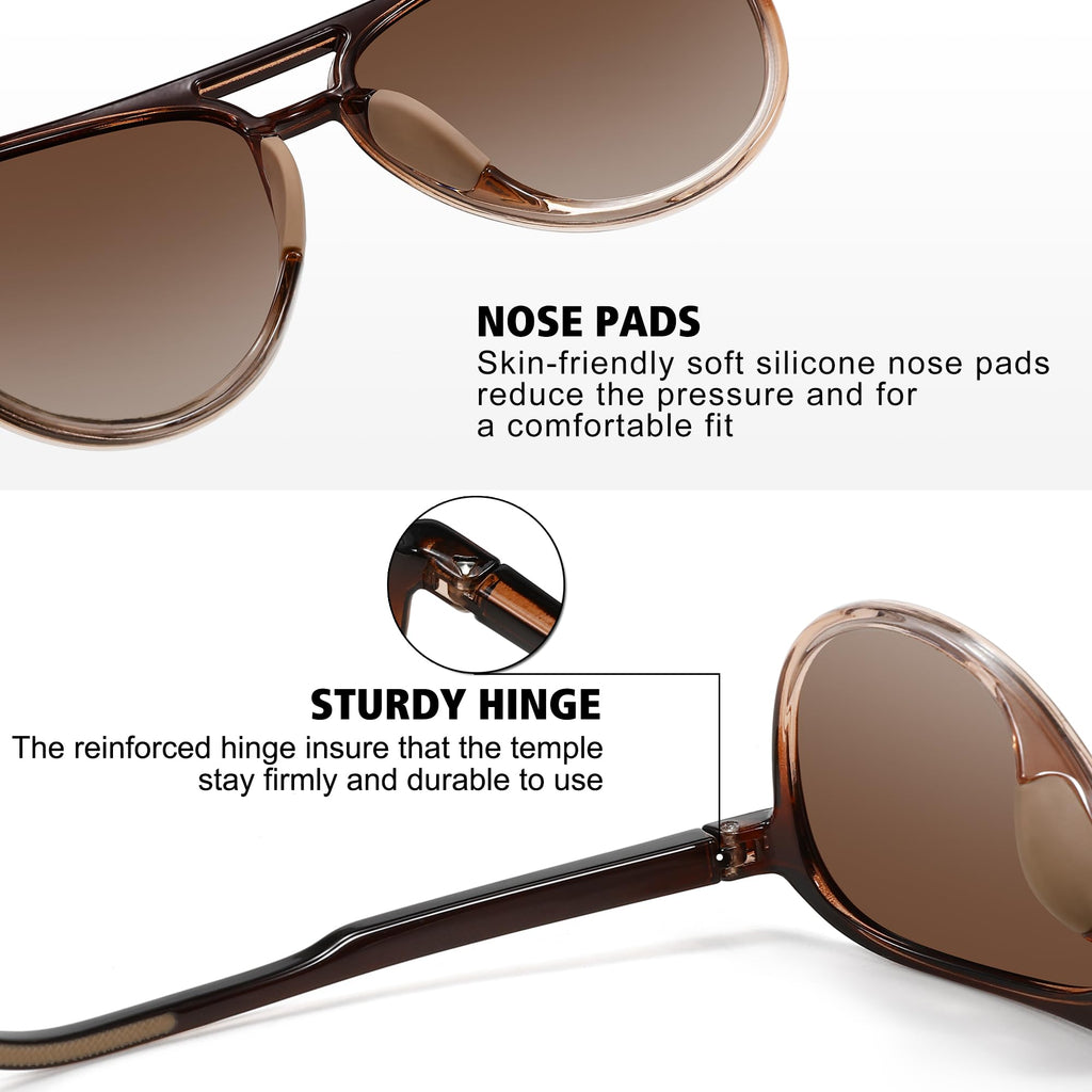 STORYCOAST Polarized Aviator Sunglasses for Men Women Classic Retro Aviators Sports Driving Running Sun Glasses