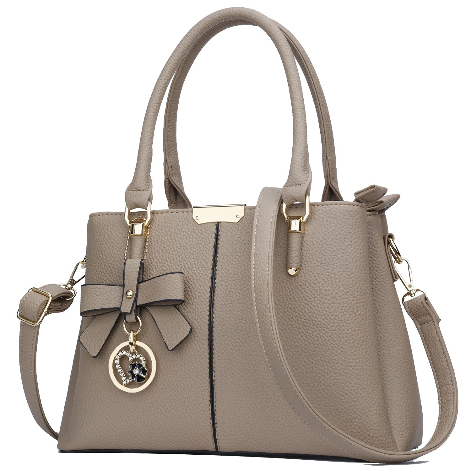 KKXIU 3 Zippered Compartments Purses and Handbags for Women Top Handle Satchel Shoulder Ladies Bags