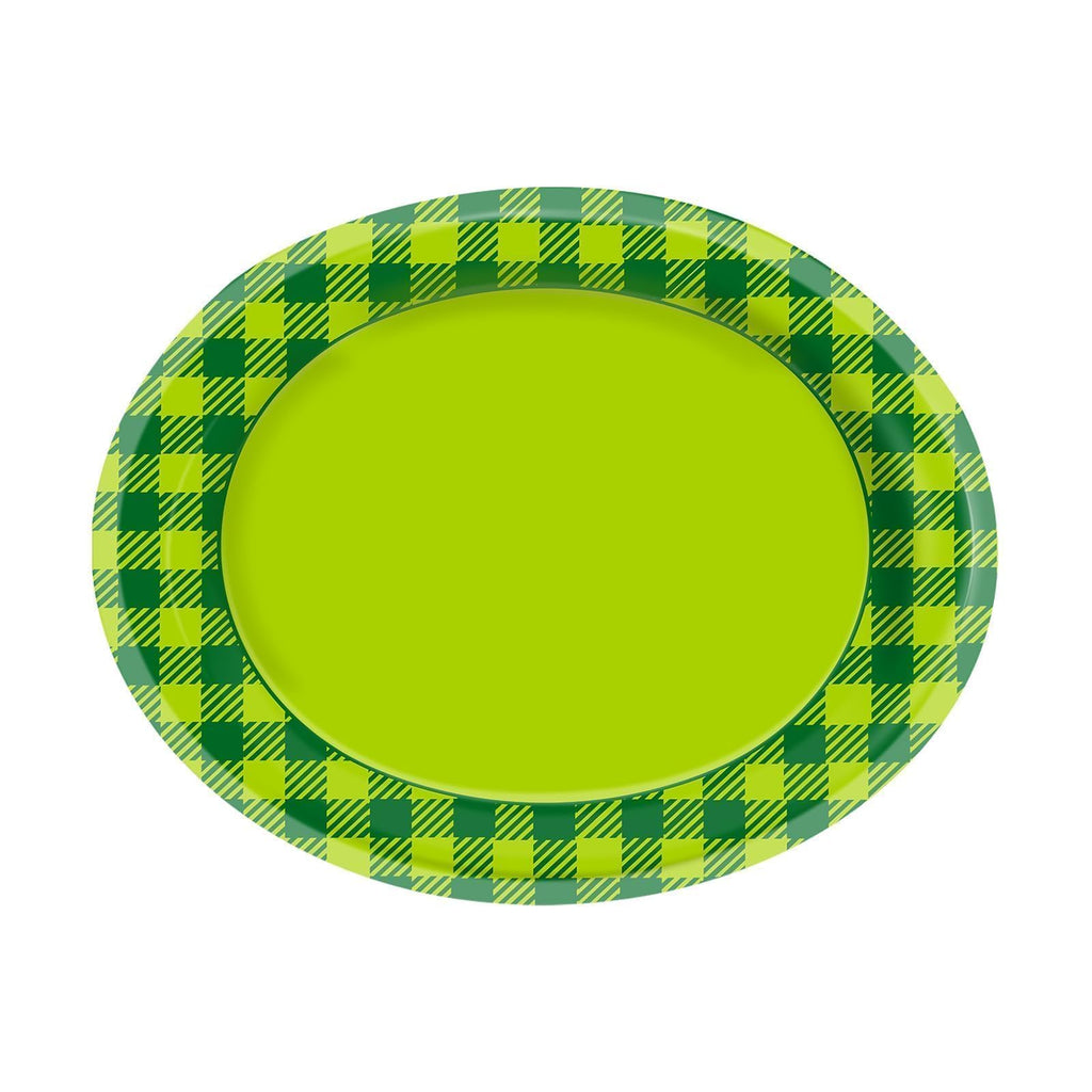 50 Pack Oval Thanksgiving Plates 12 x 10 Inch Thanksgiving Paper Plates Heavy Duty - Large Disposable Dinner Platters,Turkey Pumpkin Autumn Fall Harvest Thanksgiving Party Decor