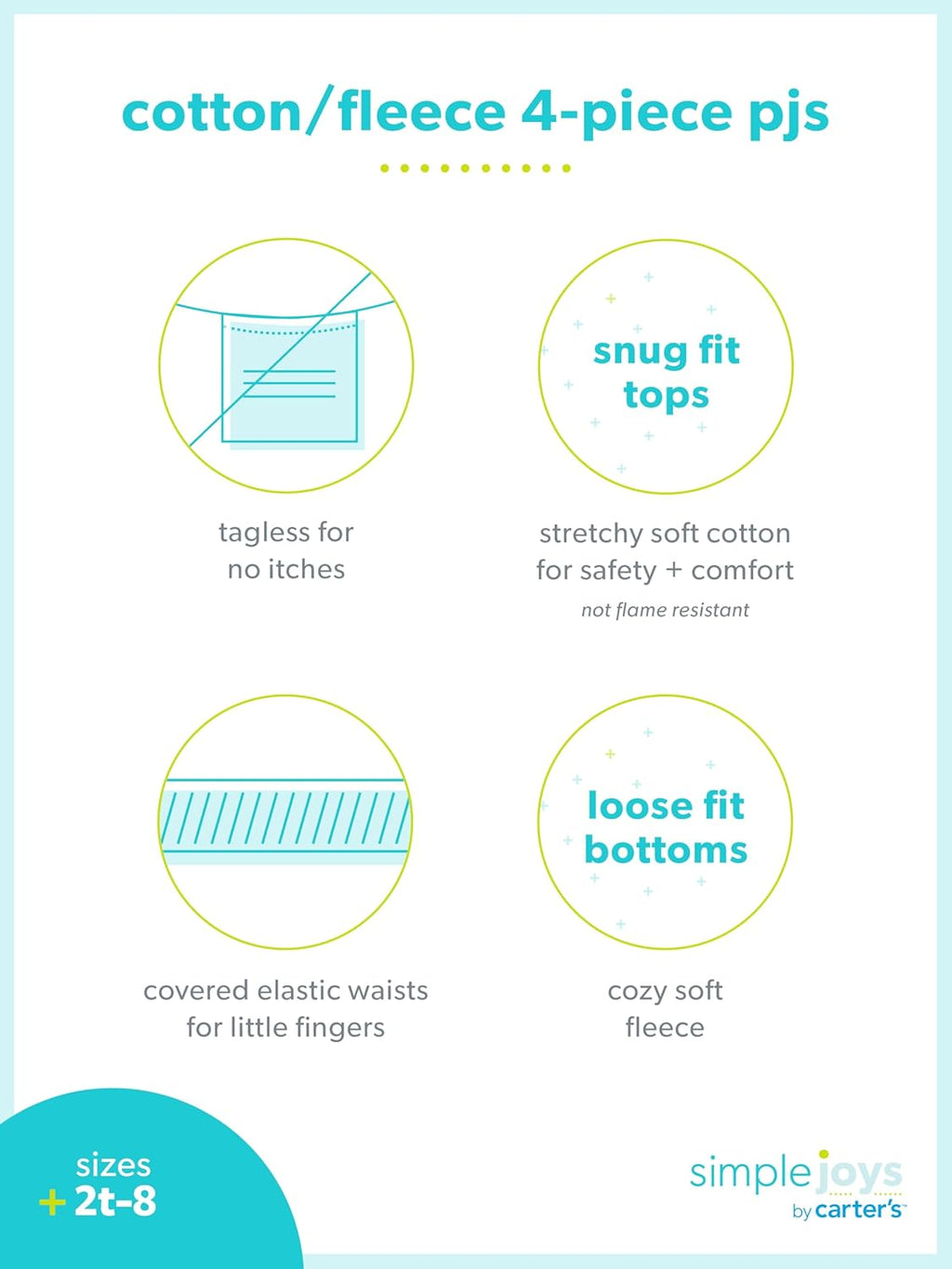 Simple Joys by Carter's baby-girls 4-piece Pajama Set