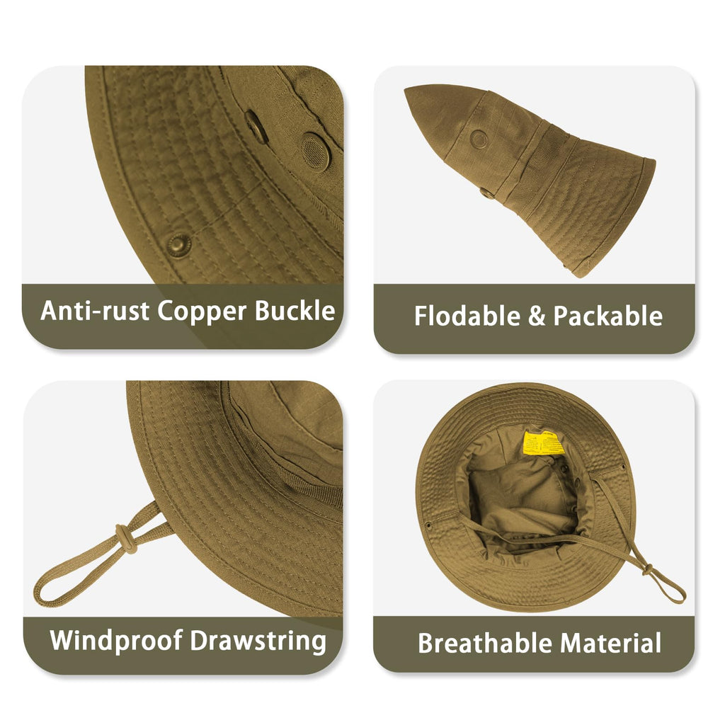 Sun Hats for Men Women Bucket Hat UPF 50+ UV Protection Boonie Hat for Safari Fishing Hiking Garden Beach