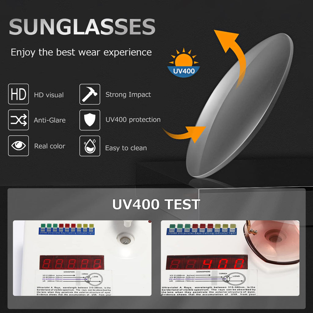 AEVOGUE Sunglasses For Women Oversized Rimless Diamond Cutting Lens Sun Glasses AE0534