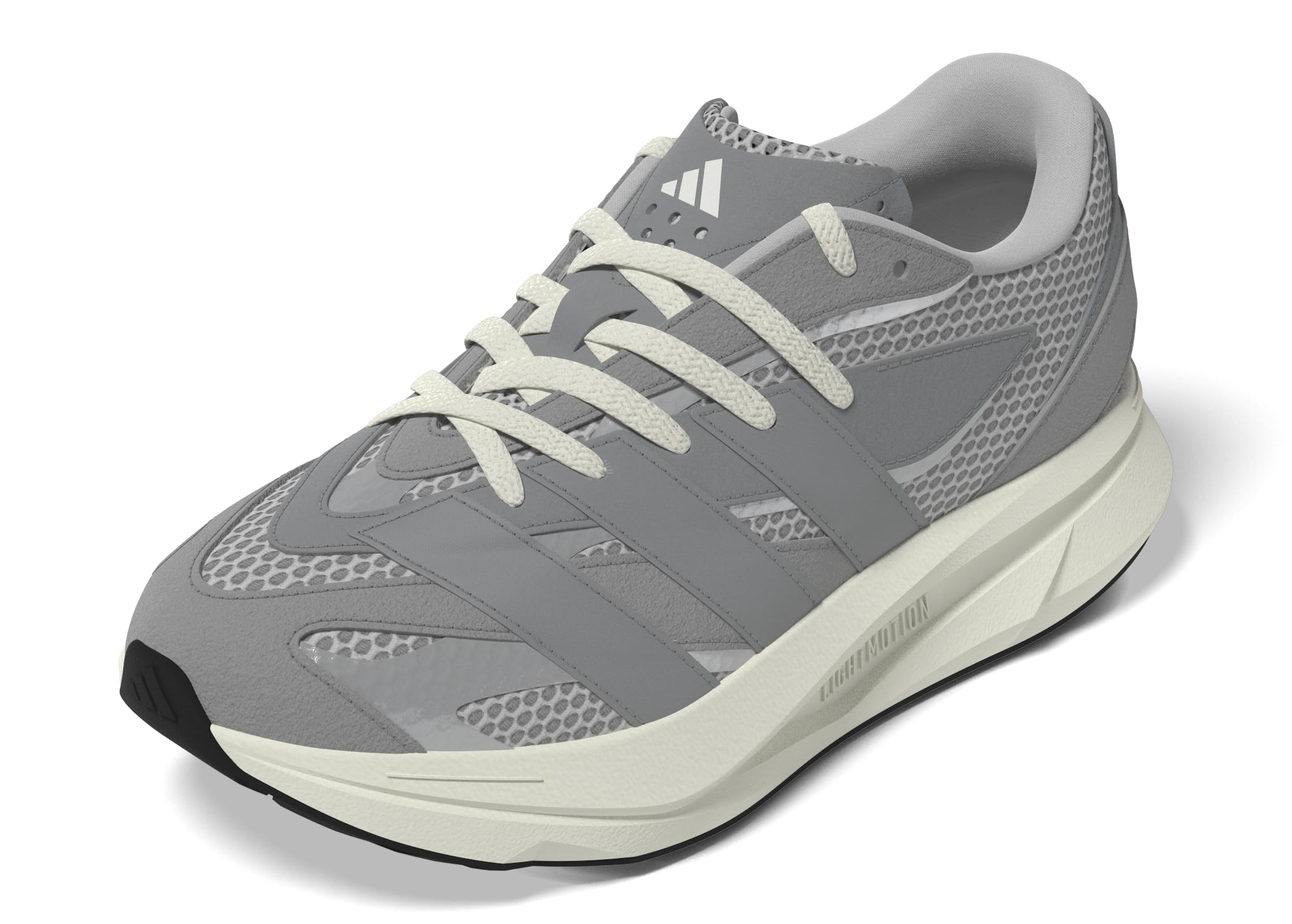 adidas Kids Boys Lightblaze Lace Up Sneakers Shoes Casual - Grey, Off White