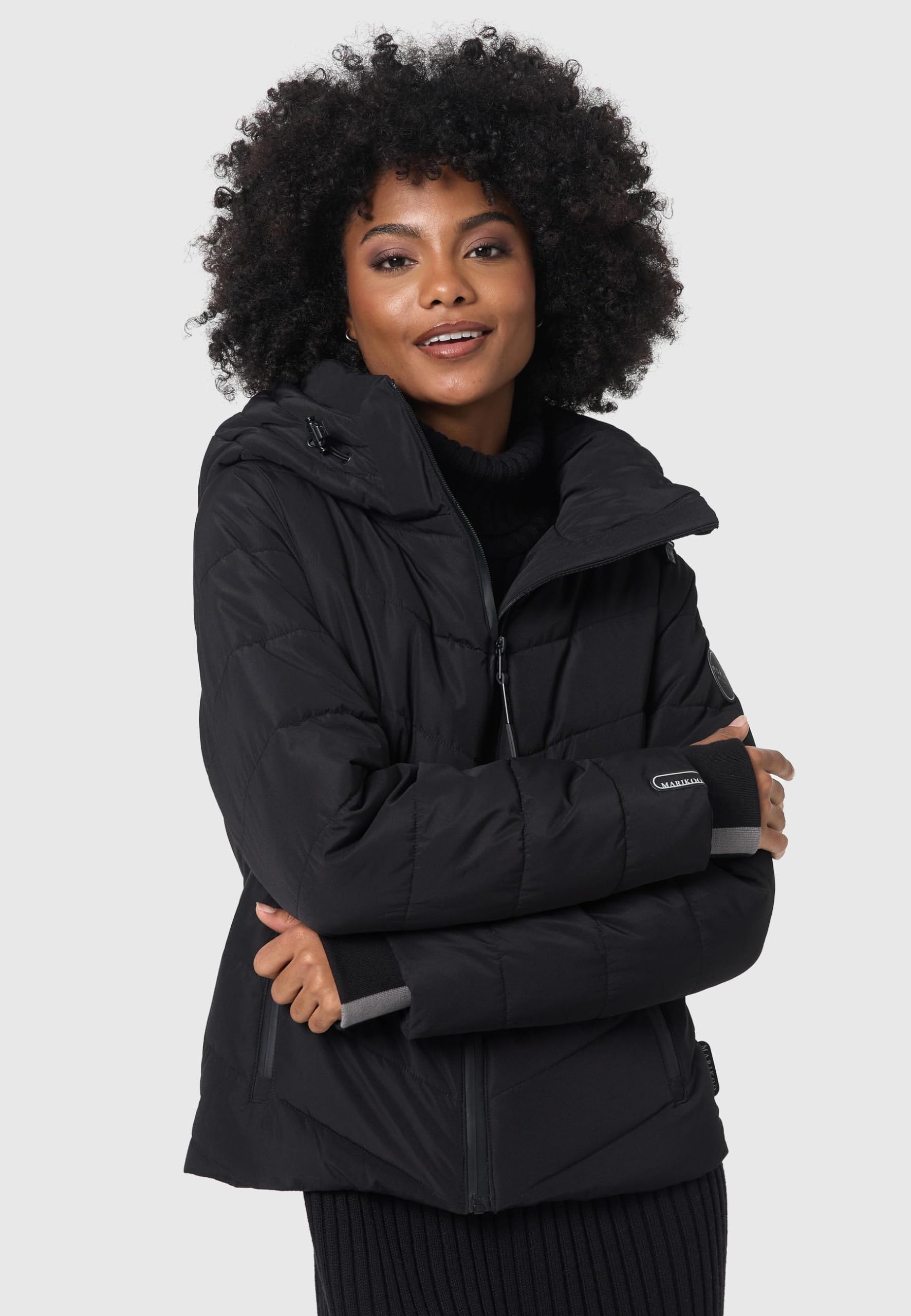 Marikoo Women's Winter Jacket with Hood - Weather-Resistant - Quilted Puffer Coat - Samuiaa XVI XS-3XL