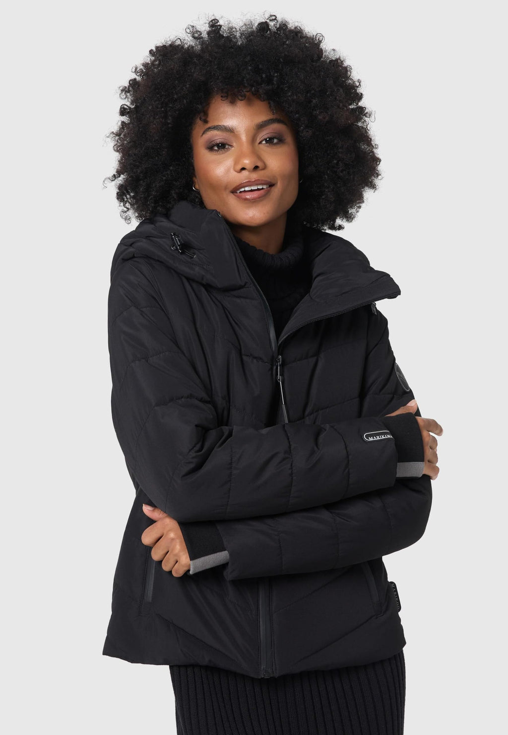Marikoo Women's Winter Jacket with Hood - Weather-Resistant - Quilted Puffer Coat - Samuiaa XVI XS-3XL