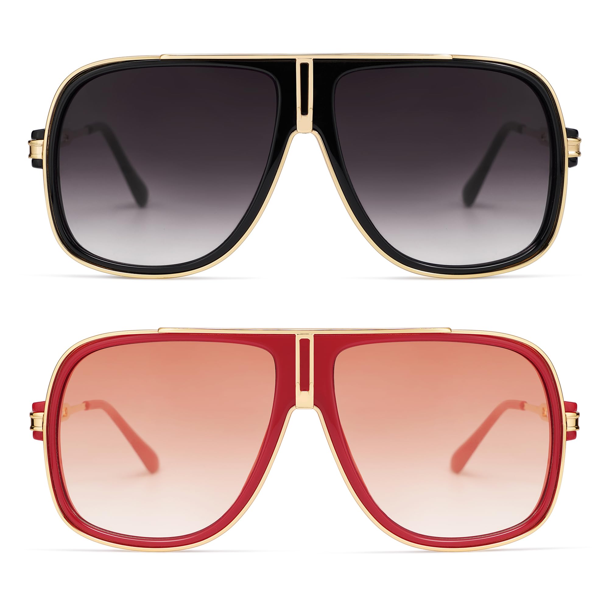 Retro Aviator Sunglasses for Women Men Oversized 70s 90s Square Womens Mens Sunnies AP3683