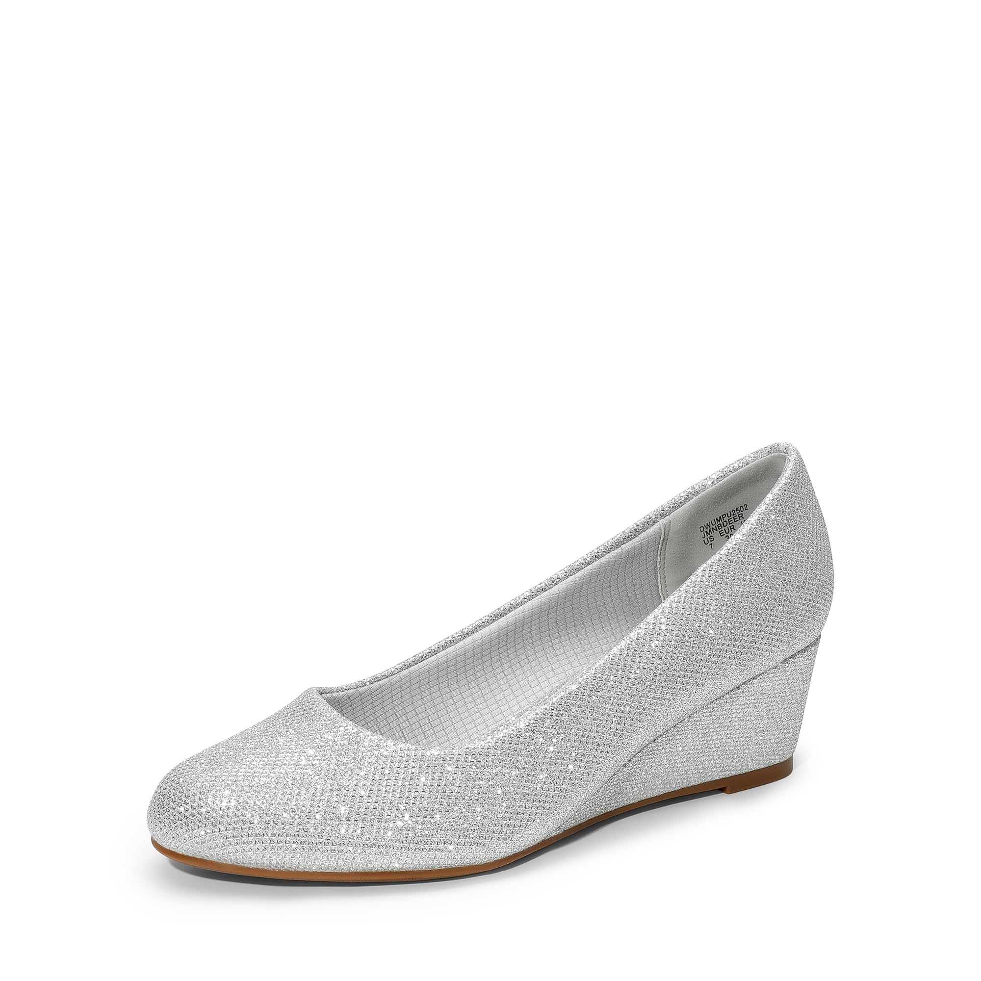 DREAM PAIRS Women's Low Wedges Heels Closed Round Toe Pumps Comfortable Slip On Dress Work Wedding Shoes