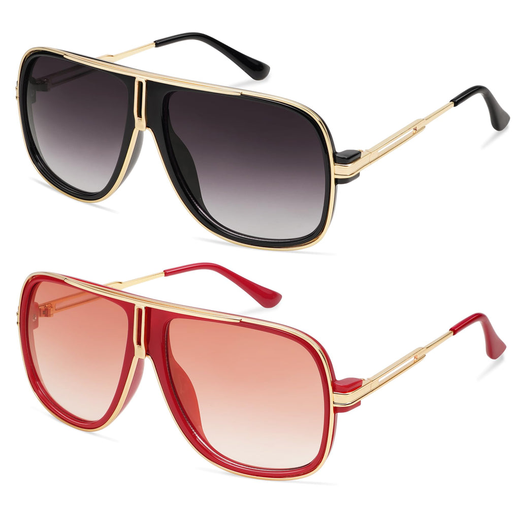 Retro Aviator Sunglasses for Women Men Oversized 70s 90s Square Womens Mens Sunnies AP3683