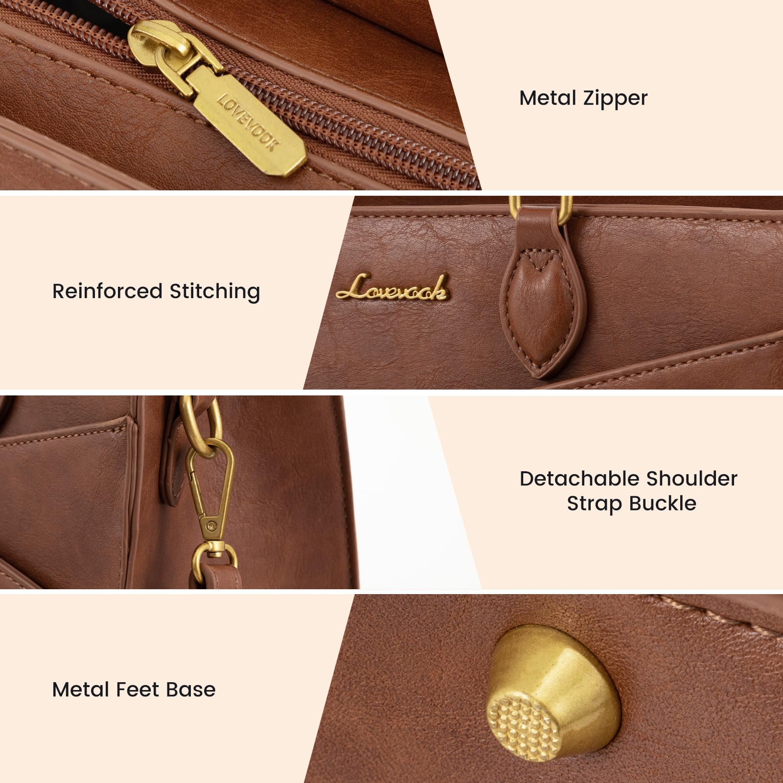 LOVEVOOK Purses for Women,Satchel Handbags Tote Bag, Black Pu Leather Shoulder Crossbody Top Handle Purse with Zipper