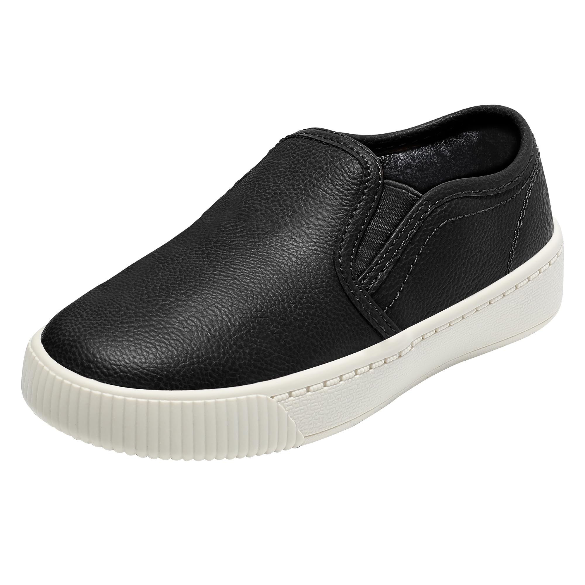 HOMEHOT Boys Slip on Sneakers Casual Dress Shoes Faux Leather Loafers (Toddler,Big Kids, Little Kids)