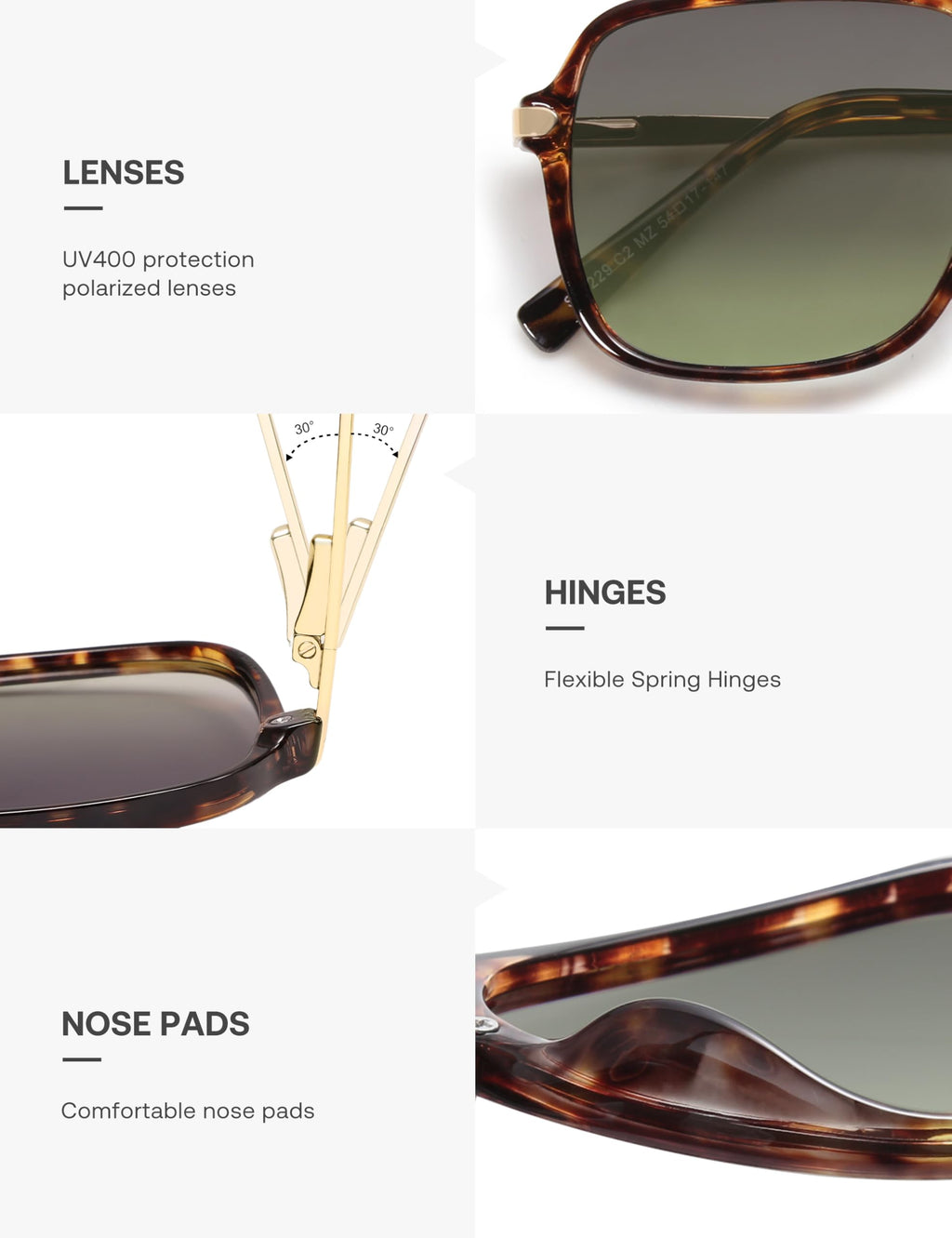 SOJOS Sunglasses for Women & Men, Square, Retro, Polarized Lens, Trendy Aviator, 90s Shades