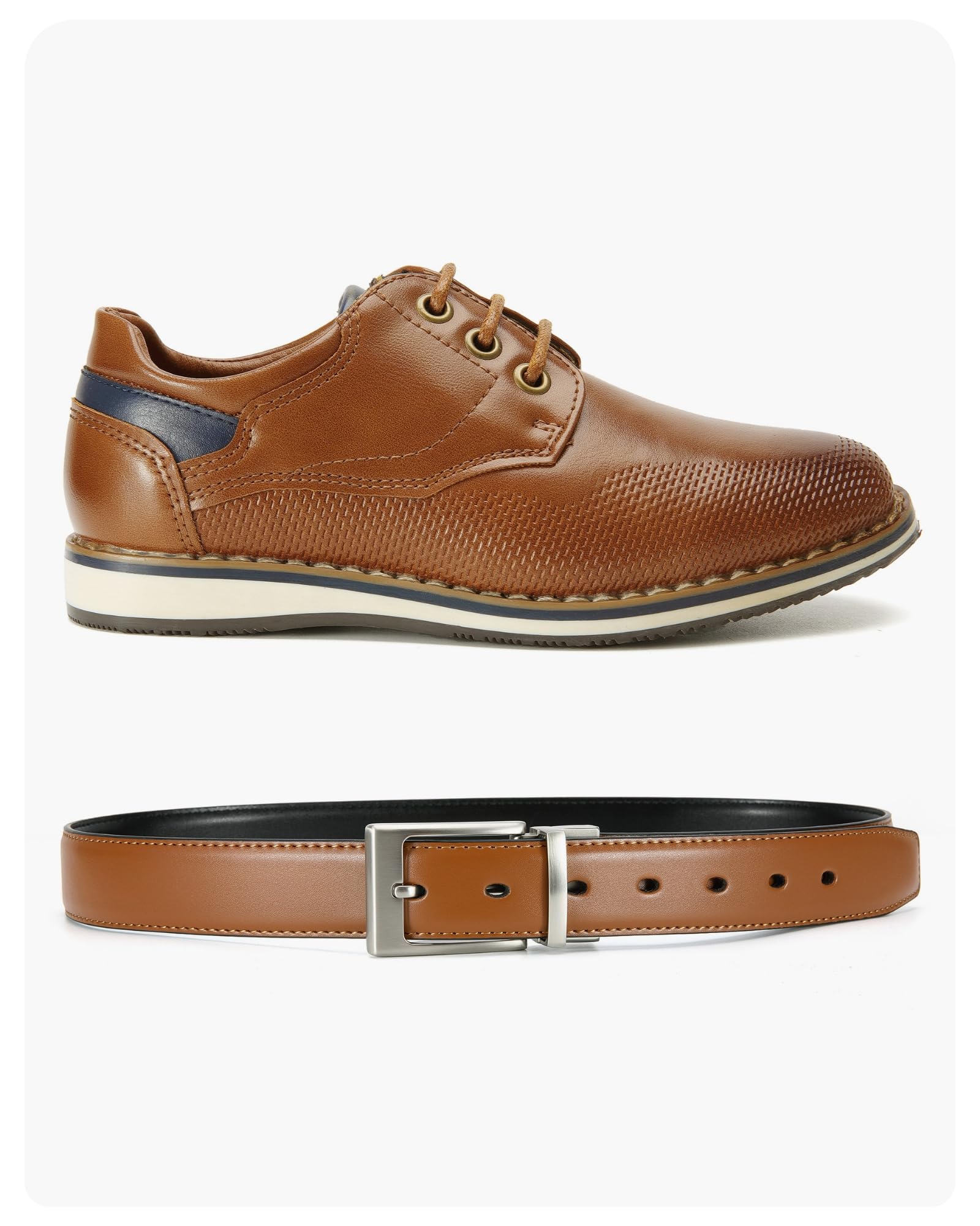 CHAOREN Boys Belt, Most Size Kids 1 1/4" Dress Reversible Belt for Youth - One Leather Belt Two Style