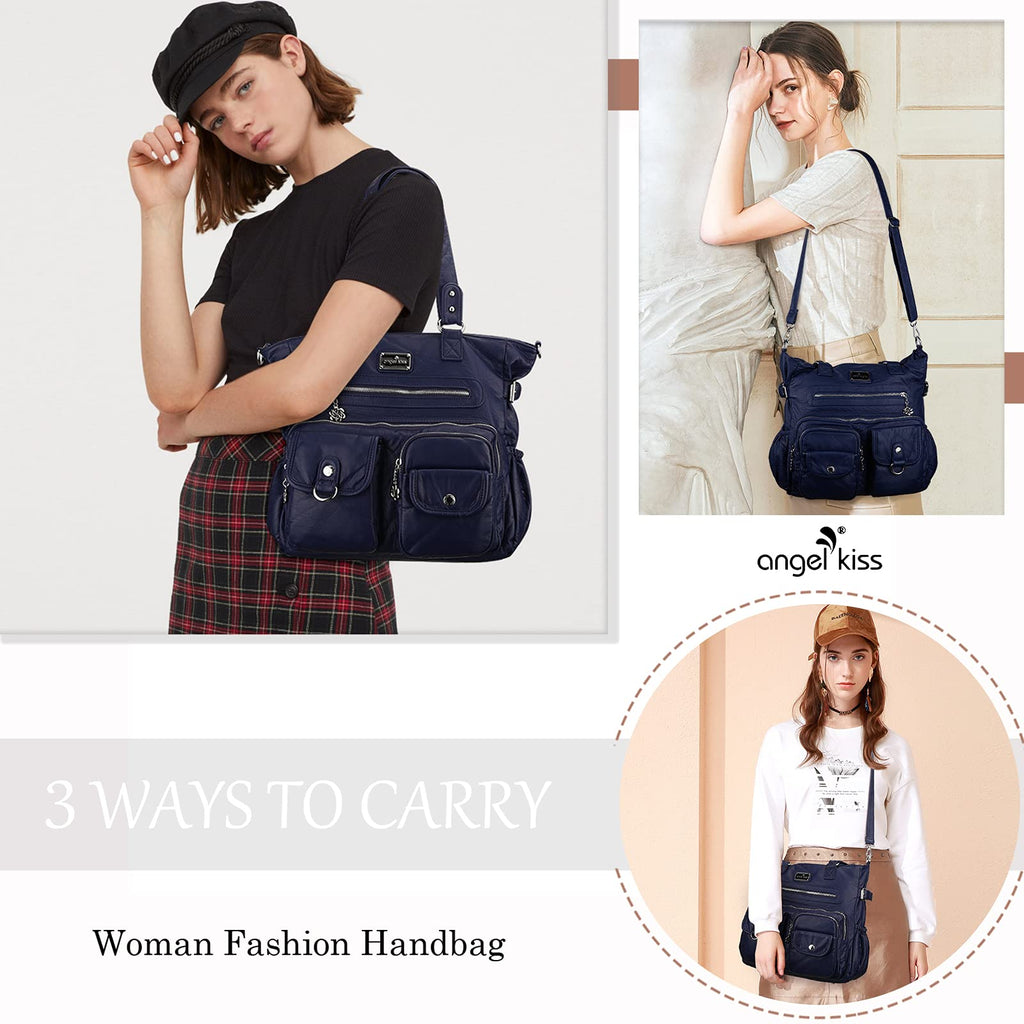 Angelkiss Purses and Handbag for Women Soft Leather Hobo Bags Satchel Shoulder Bags Ladies Tote Crossbody Bag