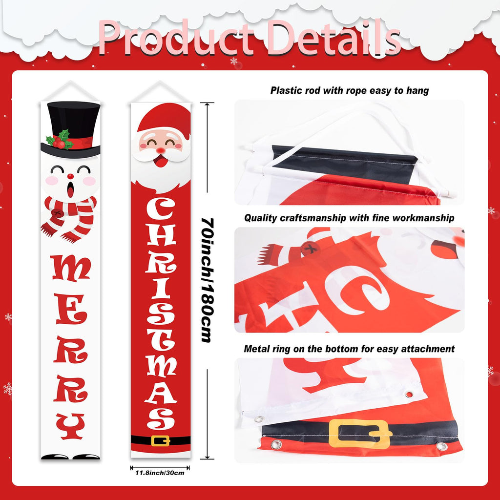 Fall Harvest Scarecrow Porch Banner Sign - Autumn Thanksgiving Front Door Decorations, 12 x 71 Inch