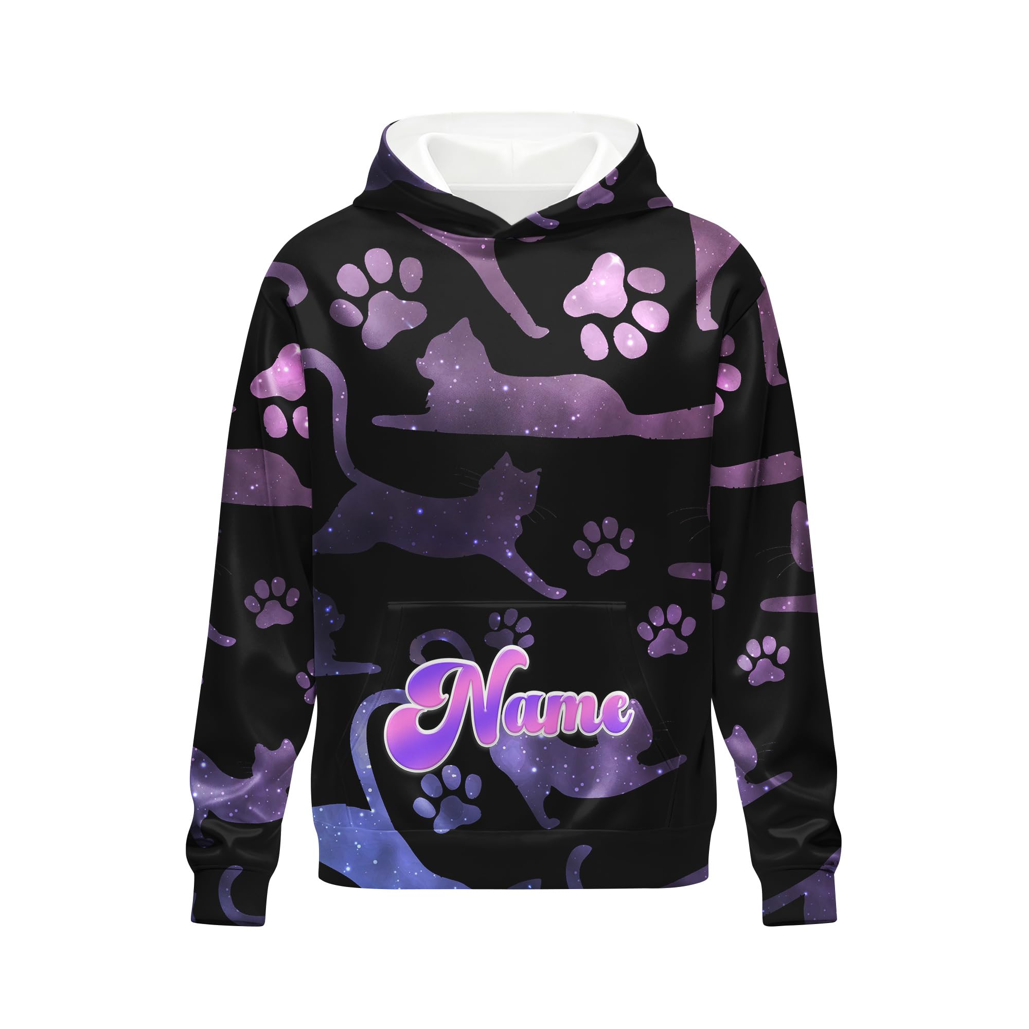 Hoodies for Girls Custom Sweatshirts with Name, Kids Pullover with Pocket, Comfy Graphic Hoodies for Daughter