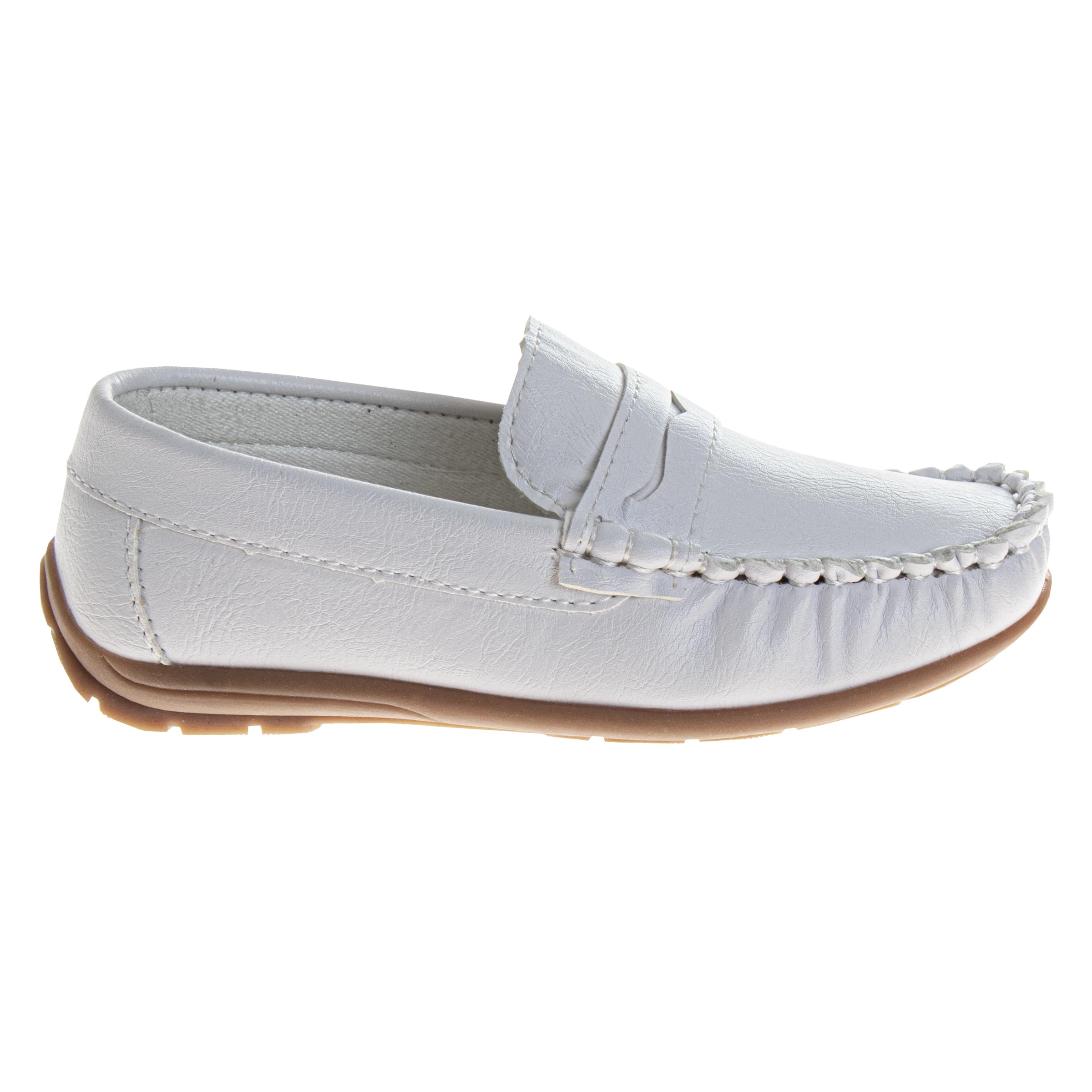 Josmo Boys Moccasin Driving Loafers - Casual Dress Penny Slip On Boat Shoes (Sizes: 5-10 Toddlers / 11-13 Little Kids / 1-5 Big Kids)