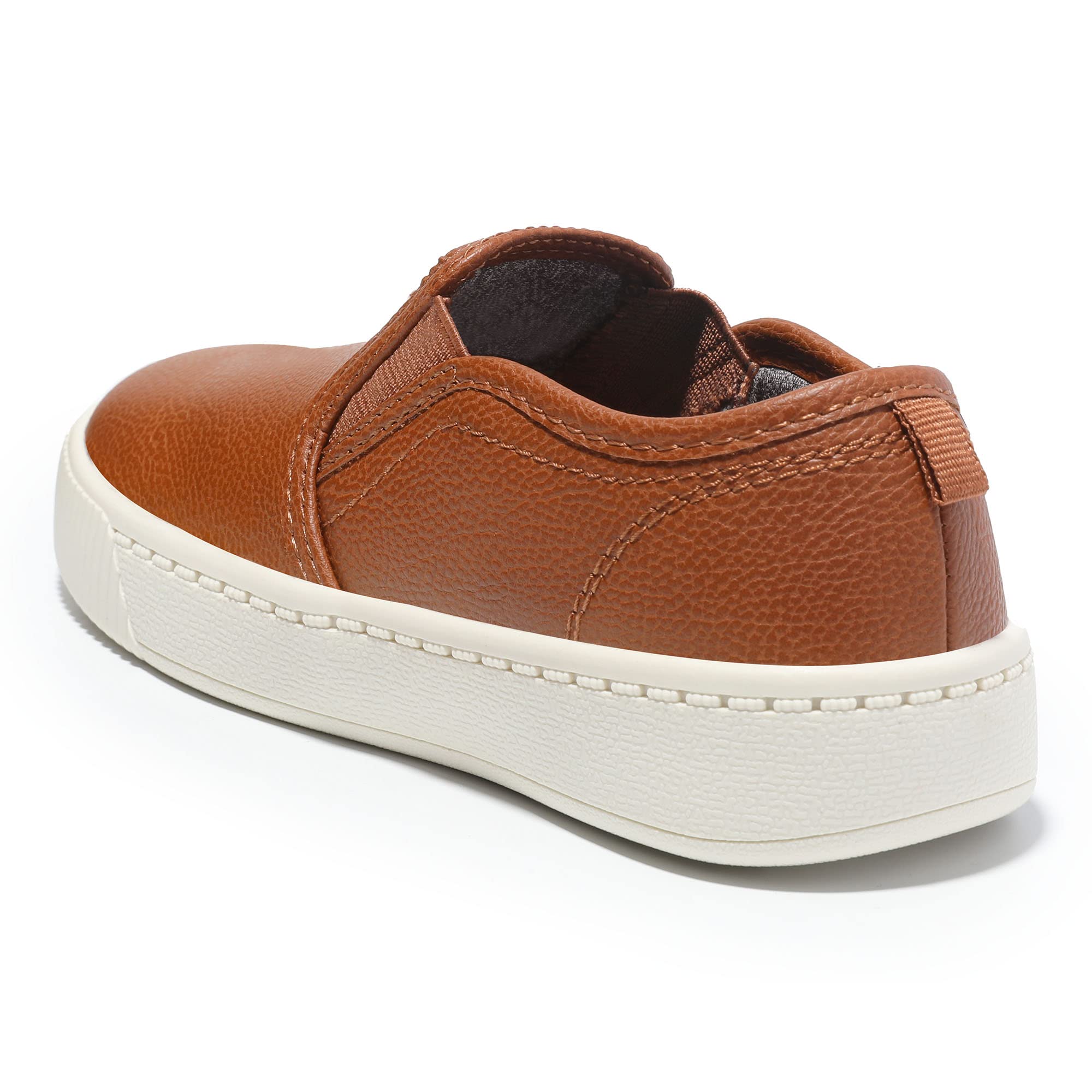 HOMEHOT Boys Slip on Sneakers Casual Dress Shoes Faux Leather Loafers (Toddler,Big Kids, Little Kids)