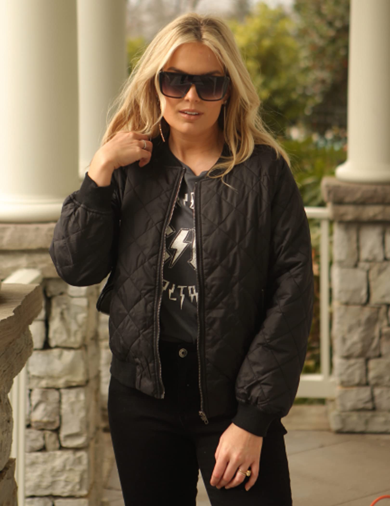 Zeagoo Women's Bomber Jacket Casual Coat Zip Up Spring Fall Clothes with Pockets S-XXL