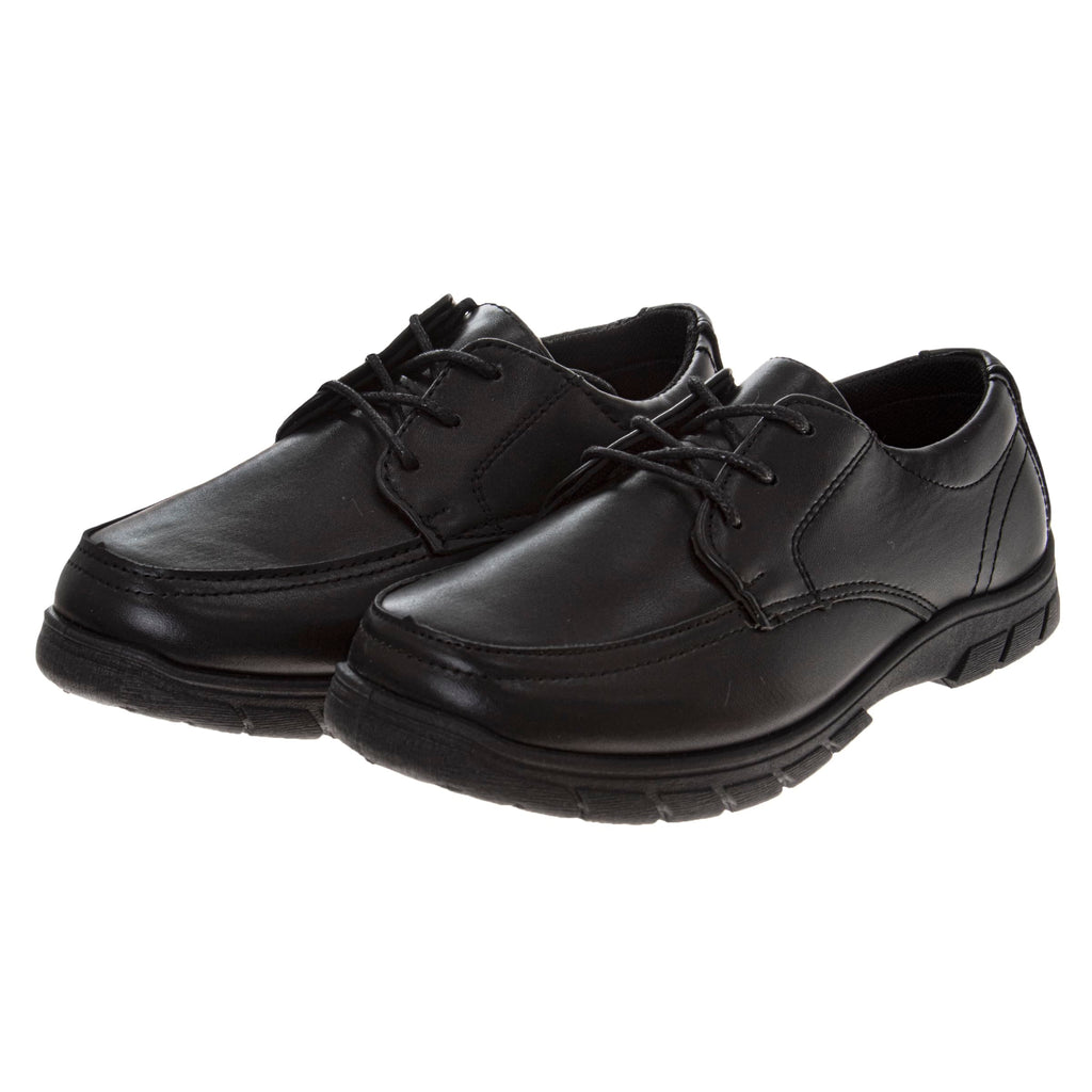 French Toast Boys Shoes - Kids Oxford School Uniform Loafer Church Dress Shoes Slip-On Faux-Leather (Toddler-Big Kid) (Black)