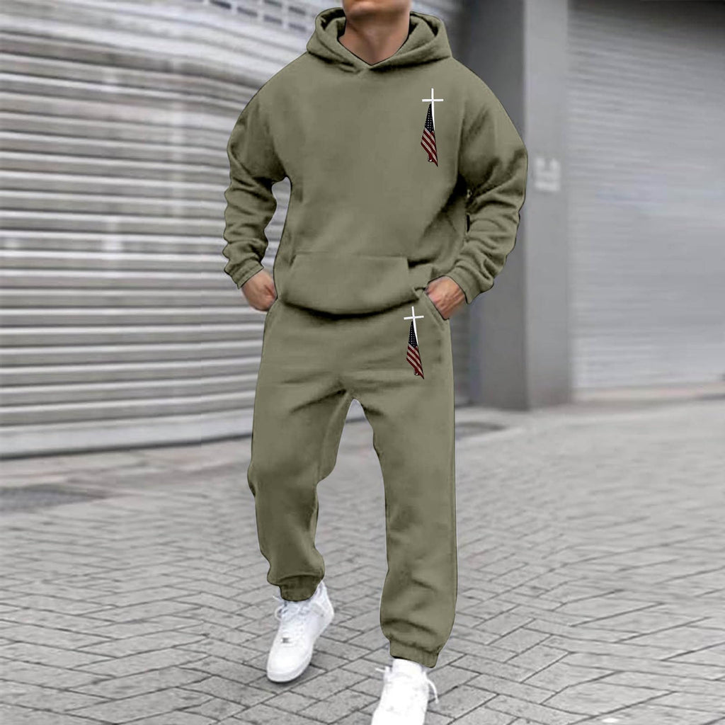 Men's Jogger Set 2 Piece Lounge Sweatshirt Sets Outfits Matching Sweatsuits Two Piece