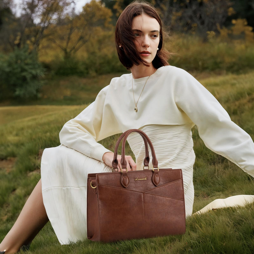 LOVEVOOK Purses for Women,Satchel Handbags Tote Bag, Black Pu Leather Shoulder Crossbody Top Handle Purse with Zipper