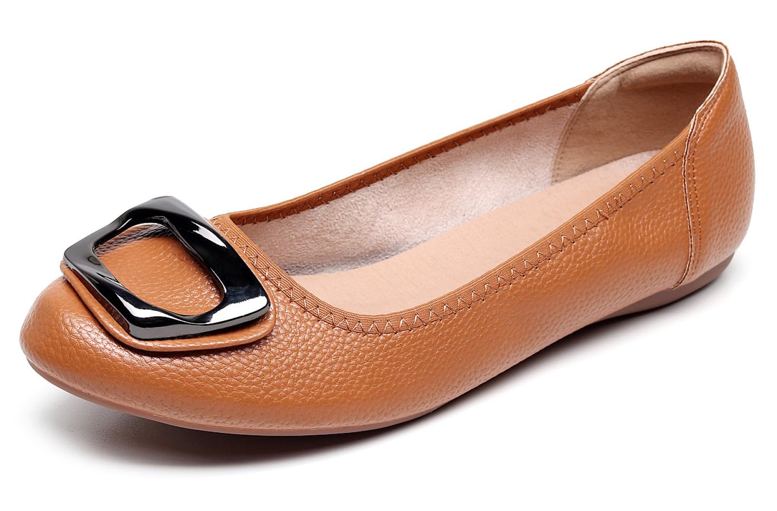 VenusCelia Women's Buckle Dance Flats Shoe