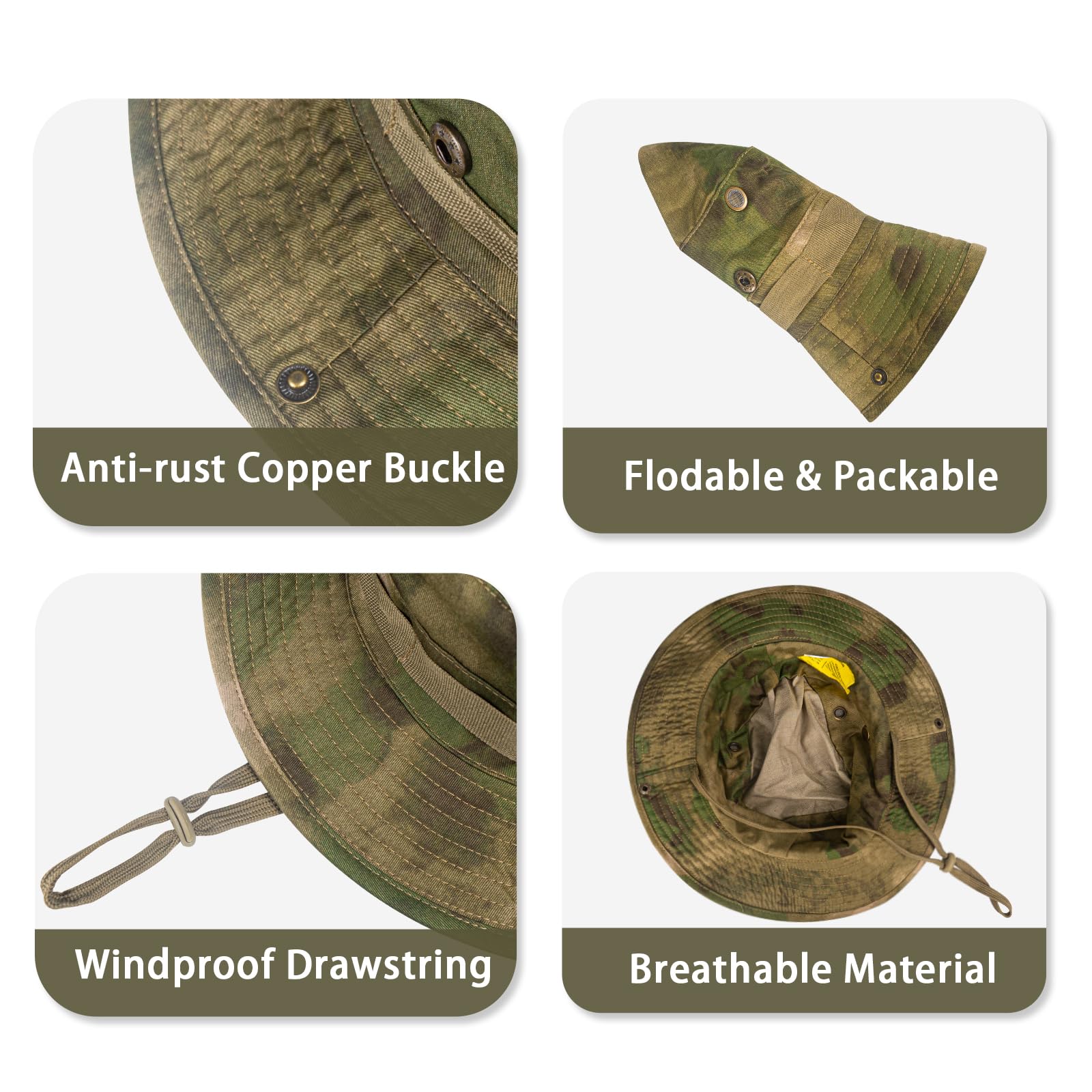 Sun Hats for Men Women Bucket Hat UPF 50+ UV Protection Boonie Hat for Safari Fishing Hiking Garden Beach