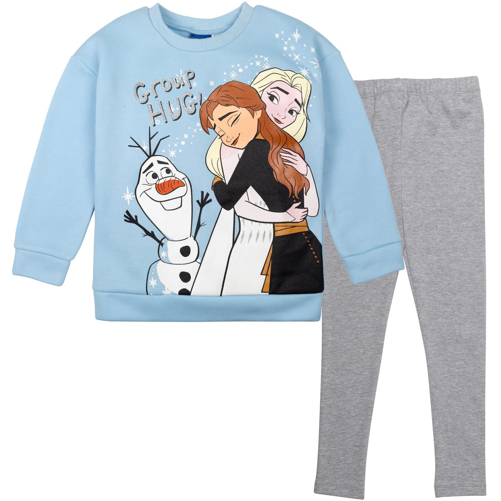 Disney Frozen Princess Anna Elsa Baby Girls Sweatshirt and Leggings Outfit Set Infant to Big Kid